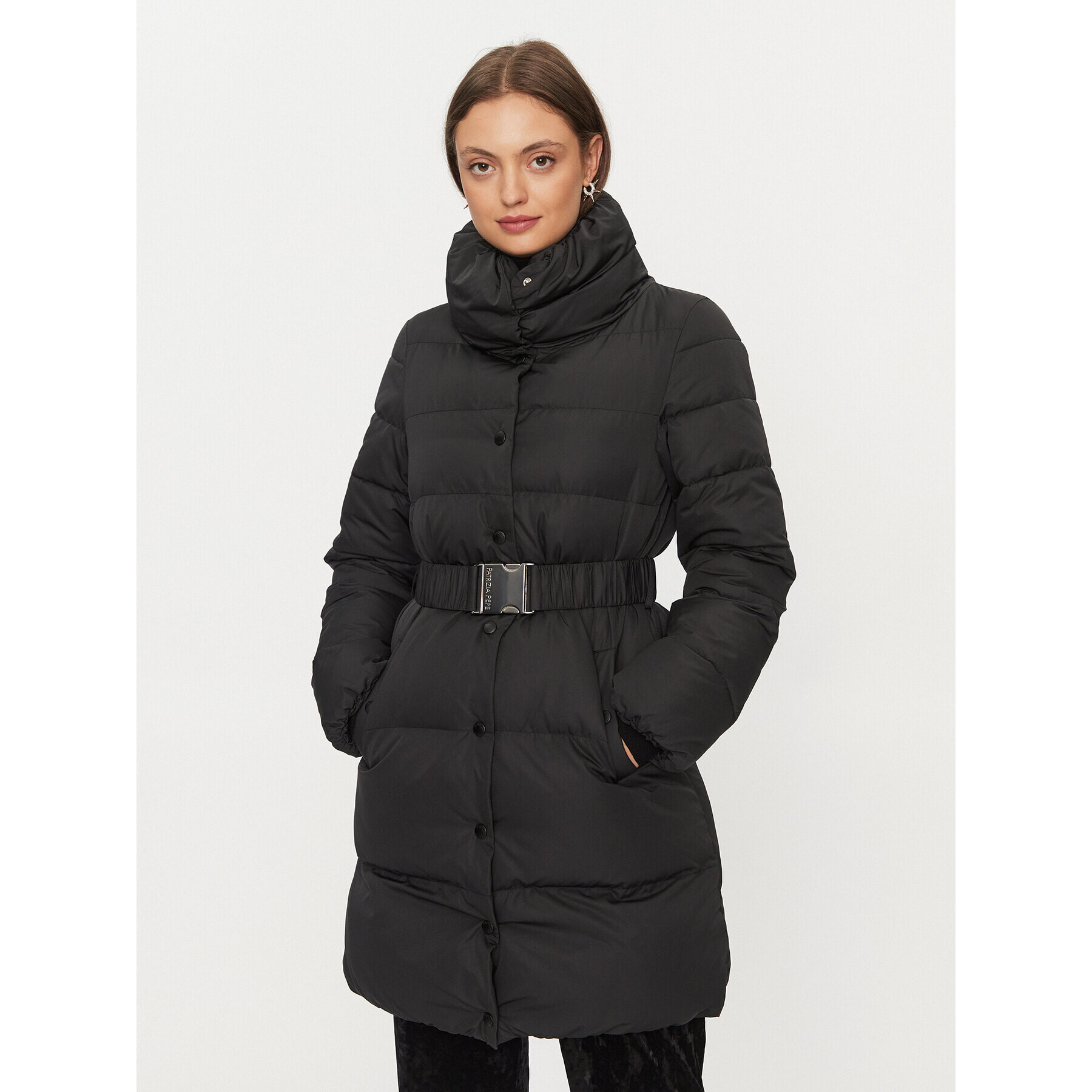 Patrizia Pepe Пухено яке 2O0074/A332-K103 Черен Regular Fit - Pepit.bg