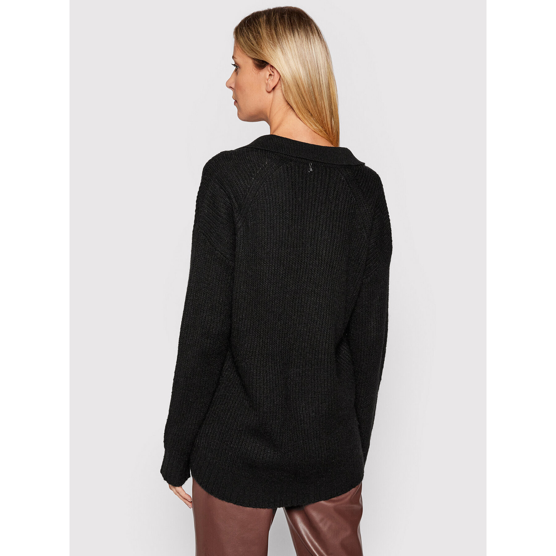 Patrizia Pepe Пуловер 2M4109/A9M7-K103 Черен Relaxed Fit - Pepit.bg
