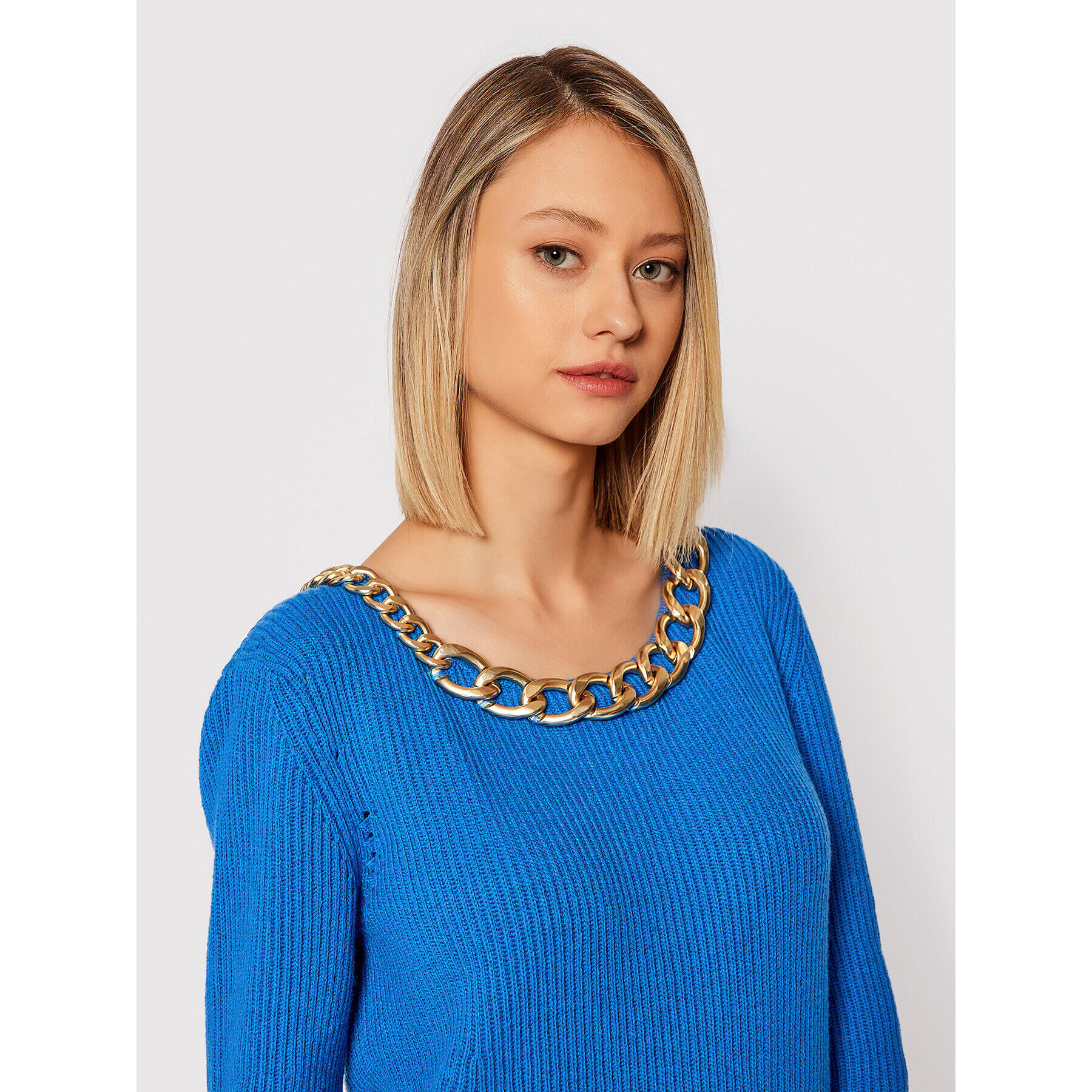 Patrizia Pepe Пуловер 8M1321/A9J8-C888 Син Regular Fit - Pepit.bg
