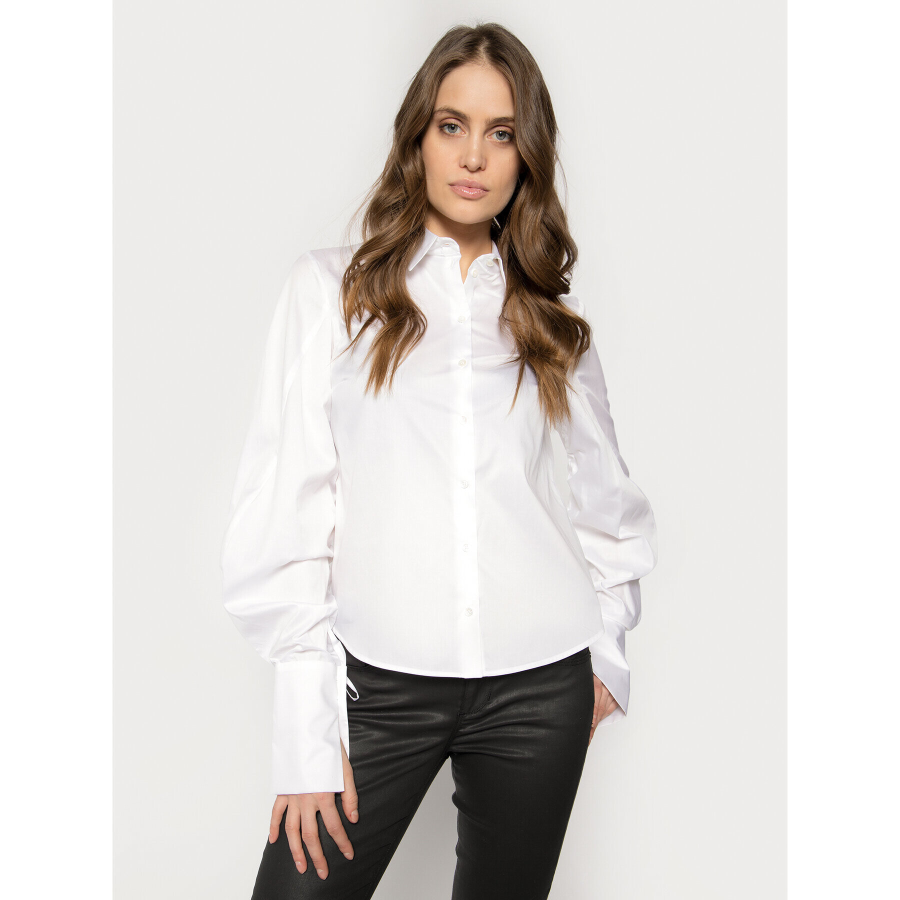 Patrizia Pepe Риза 8C0330/A6F2-W103 Бял Regular Fit - Pepit.bg