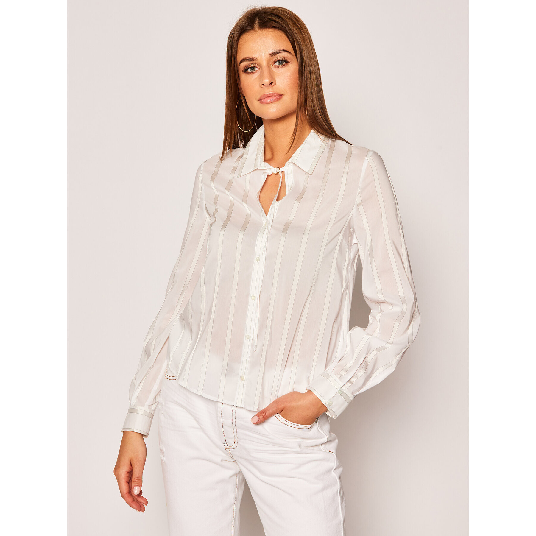 Patrizia Pepe Риза Camicia/Shirt 2C1127/A3ZC-X2IN Бял Regular Fit - Pepit.bg