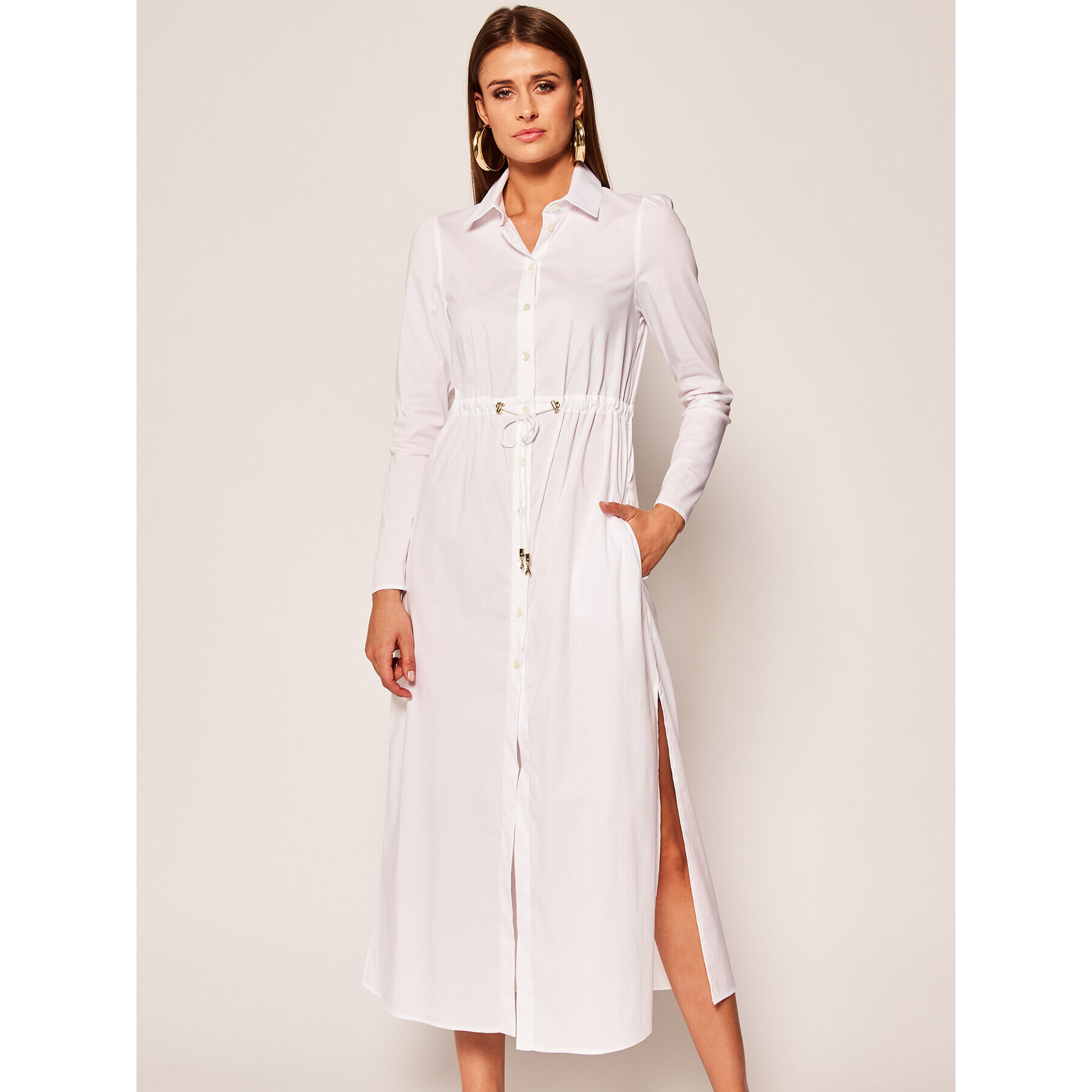 Patrizia Pepe Рокля тип риза 2A2107/A23-W103 Бял Regular Fit - Pepit.bg