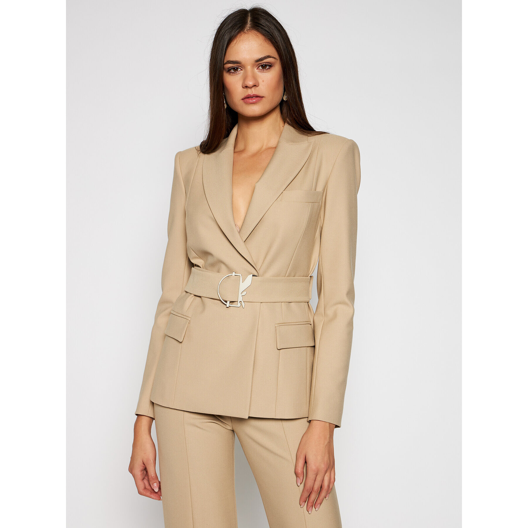 Patrizia Pepe Сако 2S1303/A7S7-B709 Бежов Regular Fit - Pepit.bg