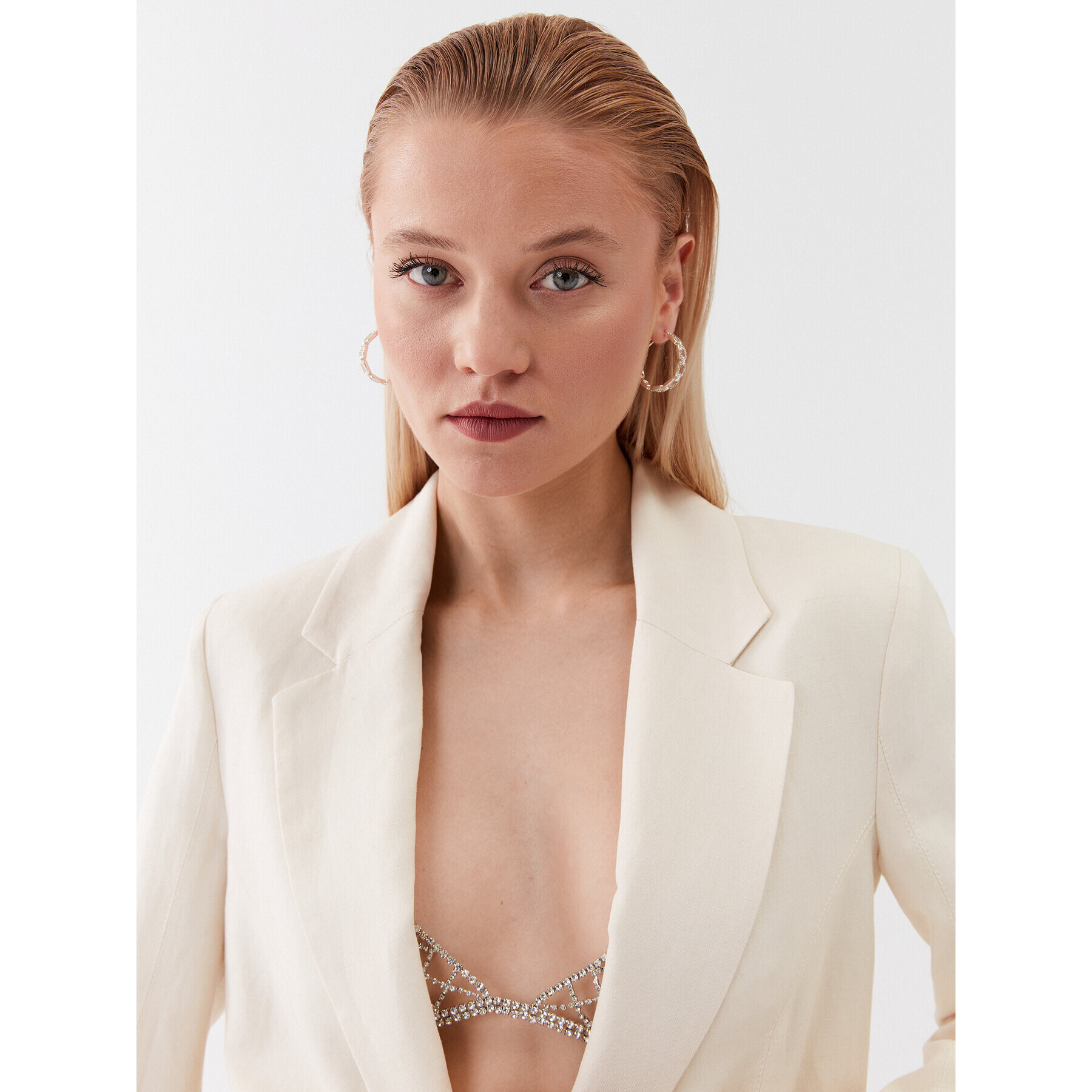 Patrizia Pepe Сако 2S1453/A052-W347 Екрю Regular Fit - Pepit.bg