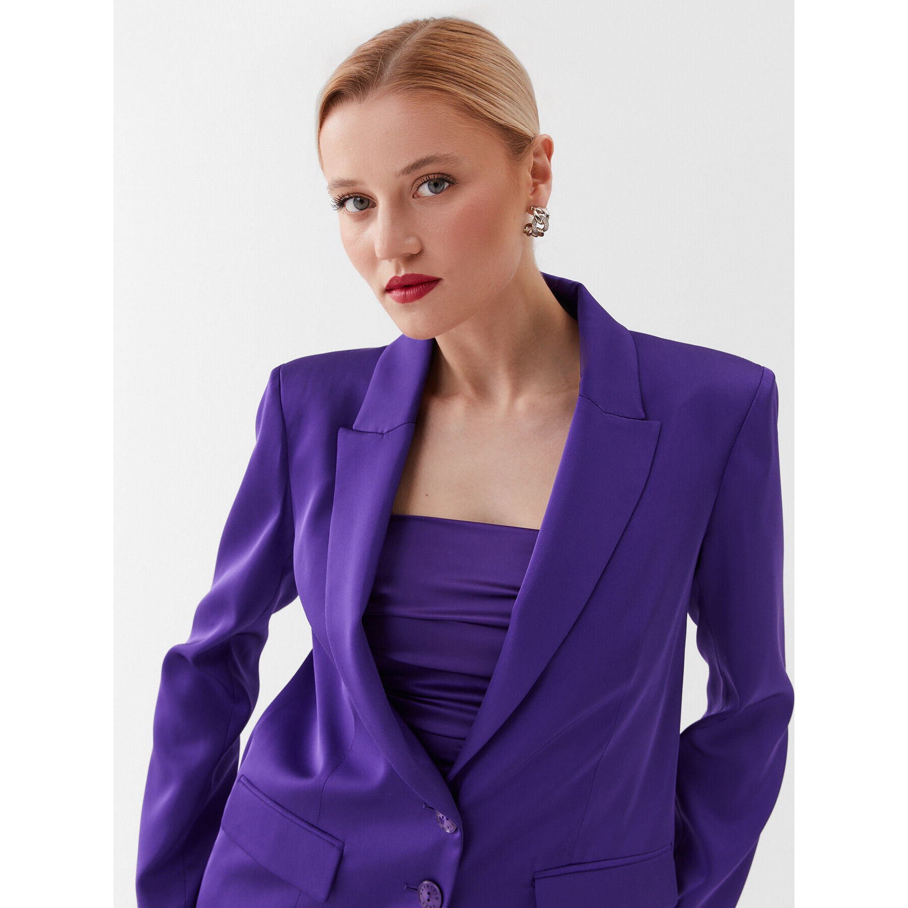 Patrizia Pepe Сако 2S1456/A262-M448 Виолетов Regular Fit - Pepit.bg