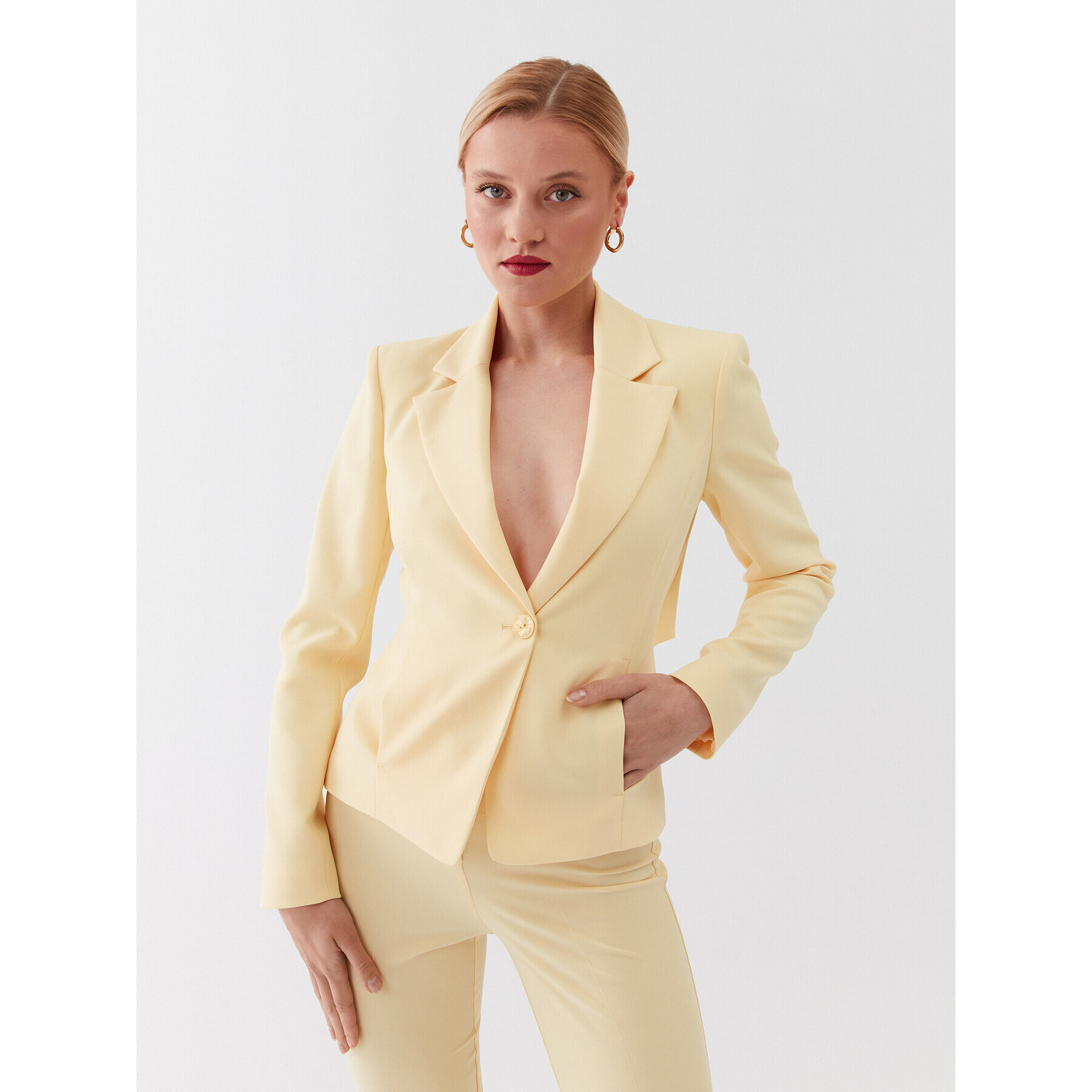 Patrizia Pepe Сако 2S1458/A049-Y433 Жълт Regular Fit - Pepit.bg