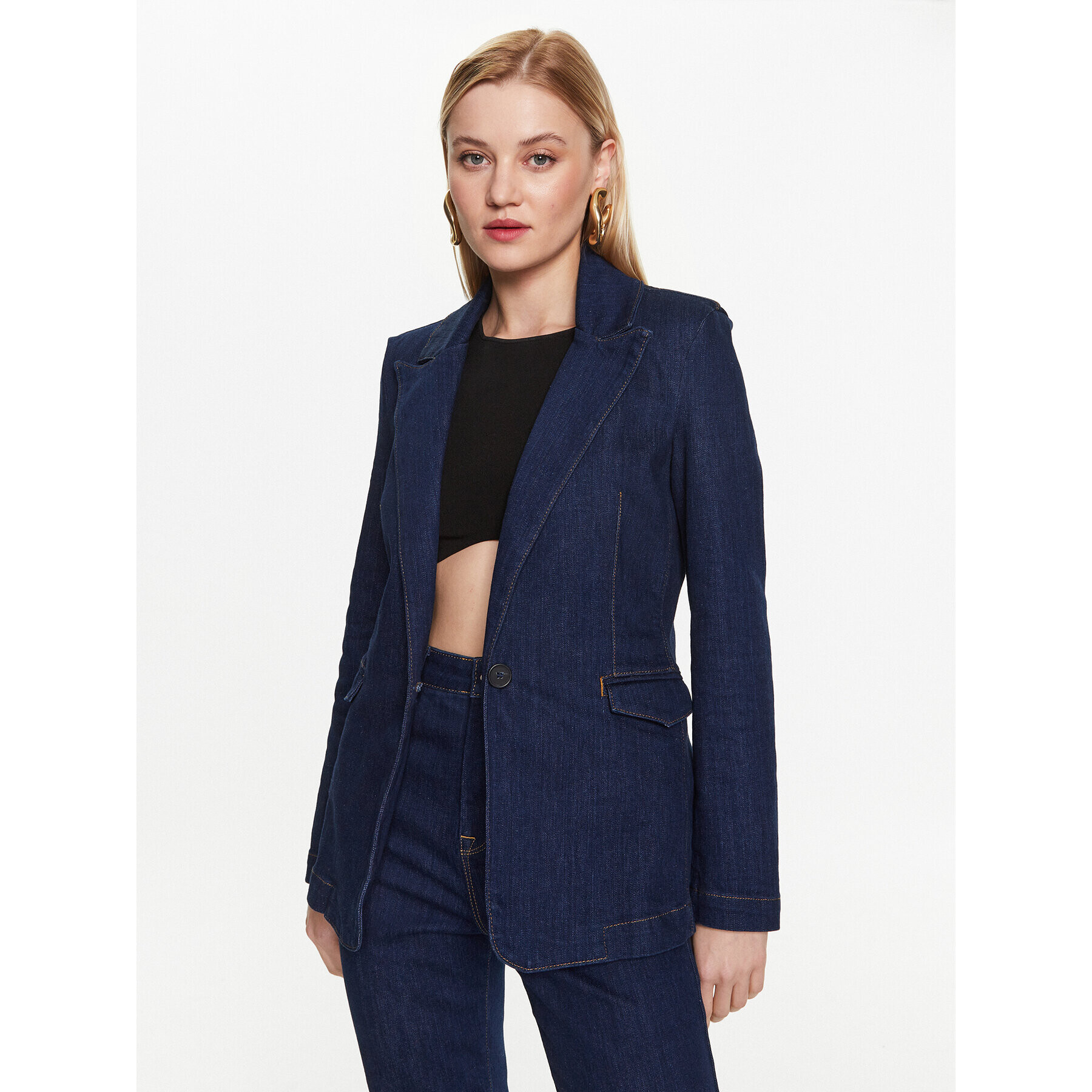 Patrizia Pepe Сако 8S0457/D034-C170 Син Regular Fit - Pepit.bg