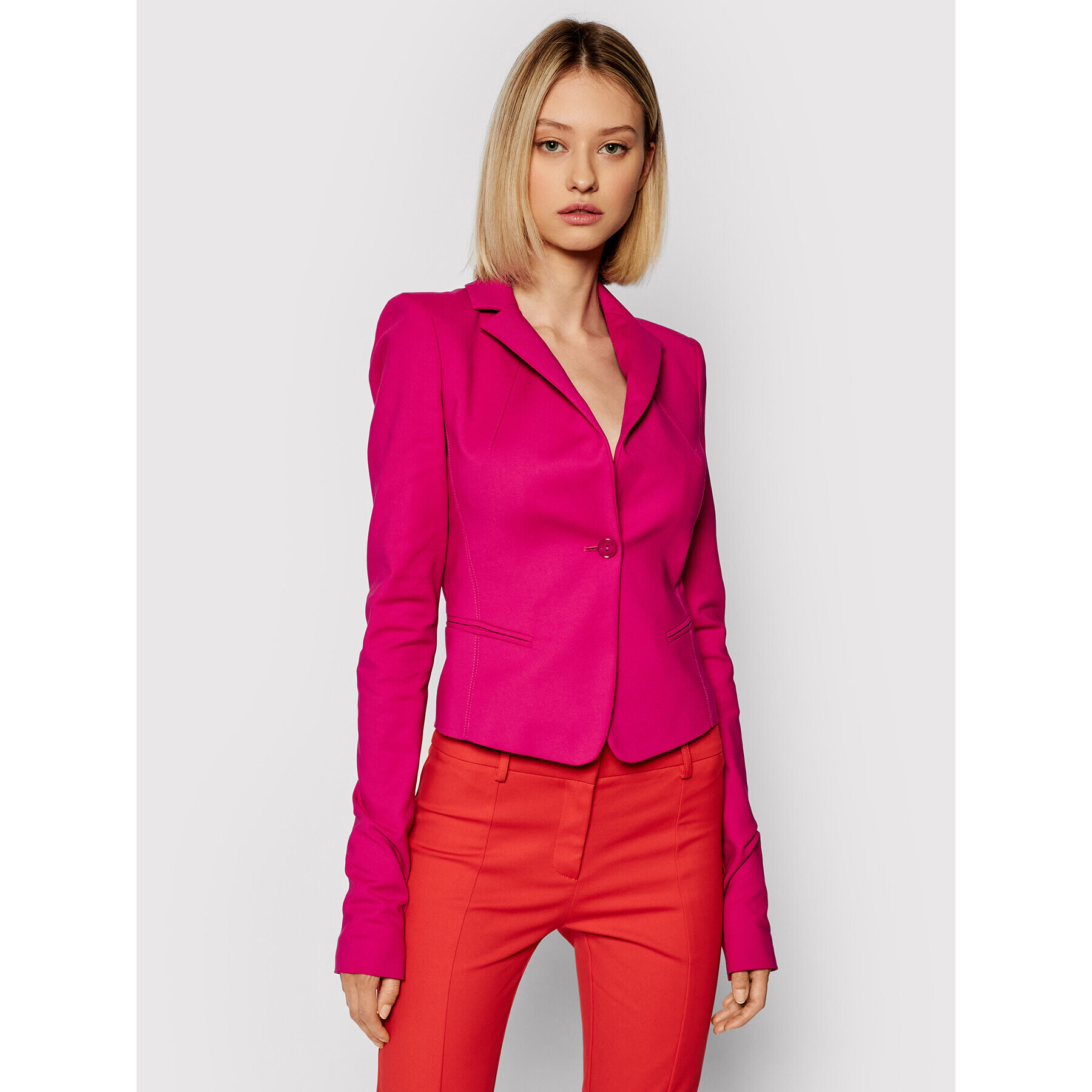 Patrizia Pepe Сако CSA501/AQ39-M404 Розов Slim Fit - Pepit.bg