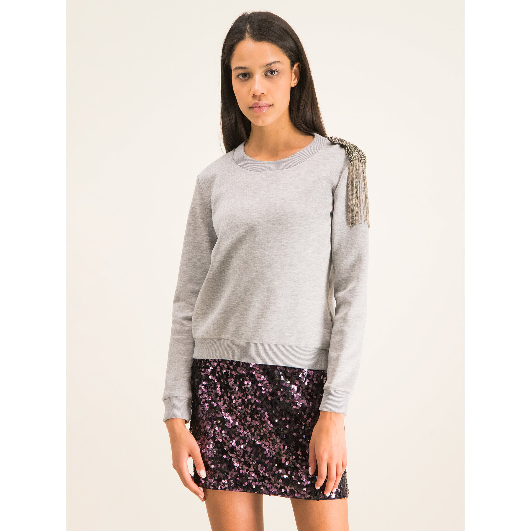 Patrizia Pepe Суитшърт 8M0994/A6E8-S576 Сив Regular Fit - Pepit.bg