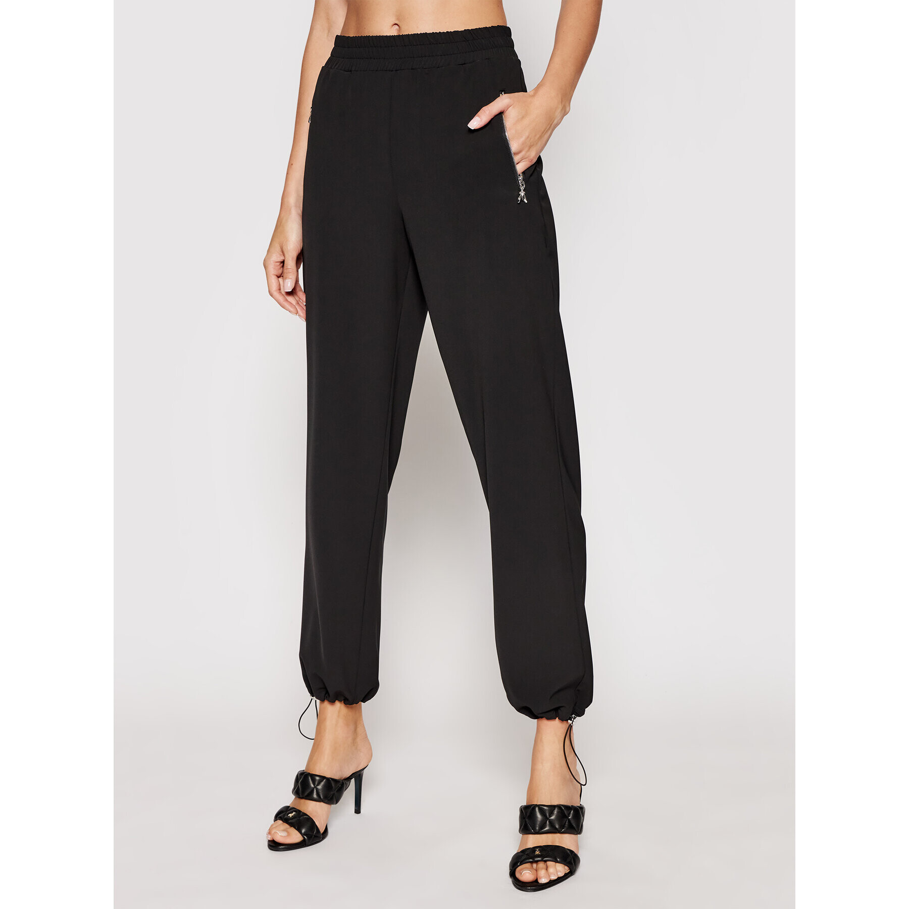 Patrizia Pepe Текстилни панталони 2P1299/A9A2-K103 Черен Regular Fit - Pepit.bg
