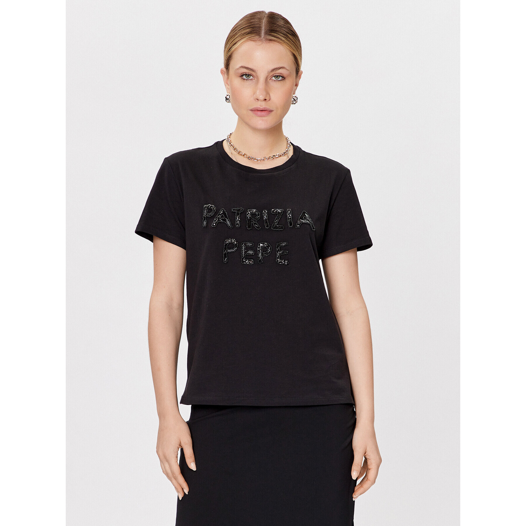 Patrizia Pepe Тишърт 2M4281/J043-K103 Черен Regular Fit - Pepit.bg