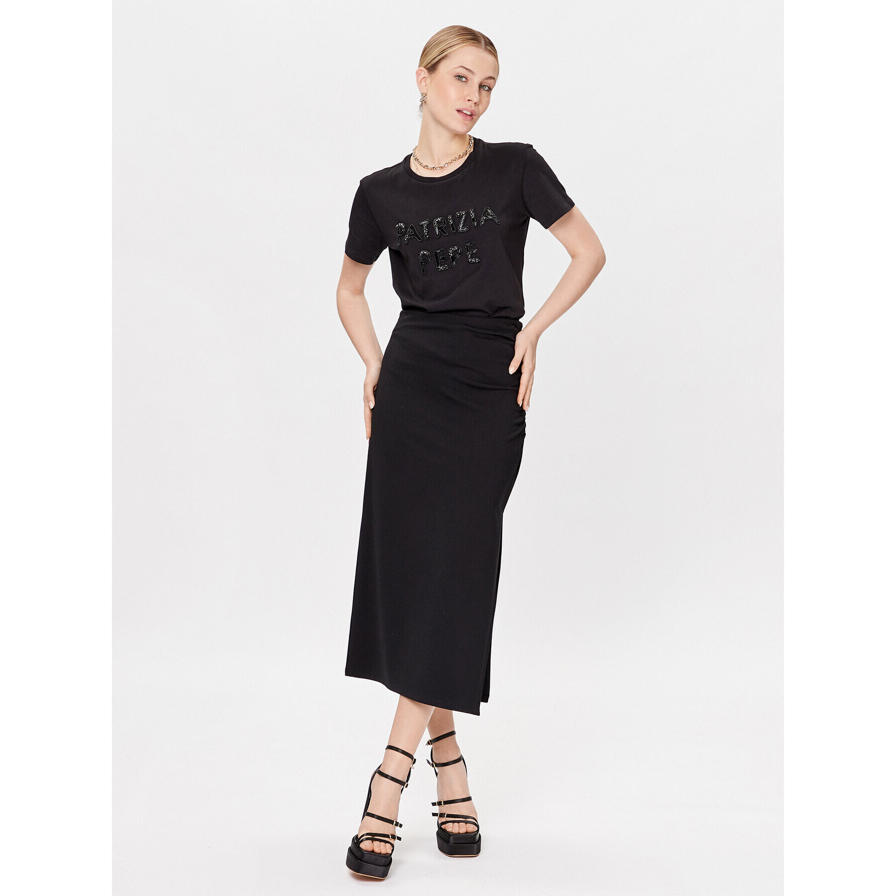 Patrizia Pepe Тишърт 2M4281/J043-K103 Черен Regular Fit - Pepit.bg