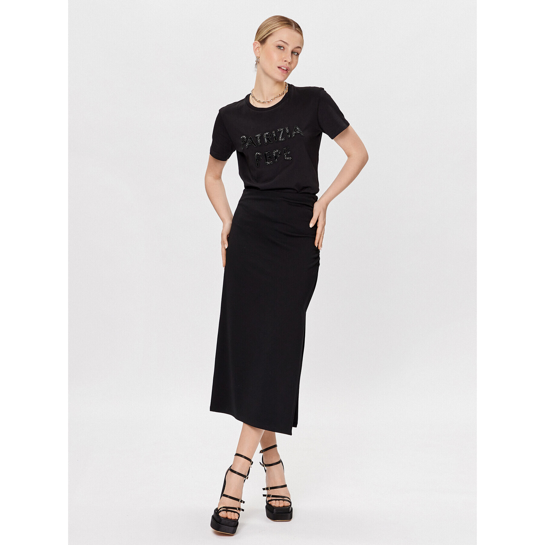 Patrizia Pepe Тишърт 2M4281/J043-K103 Черен Regular Fit - Pepit.bg