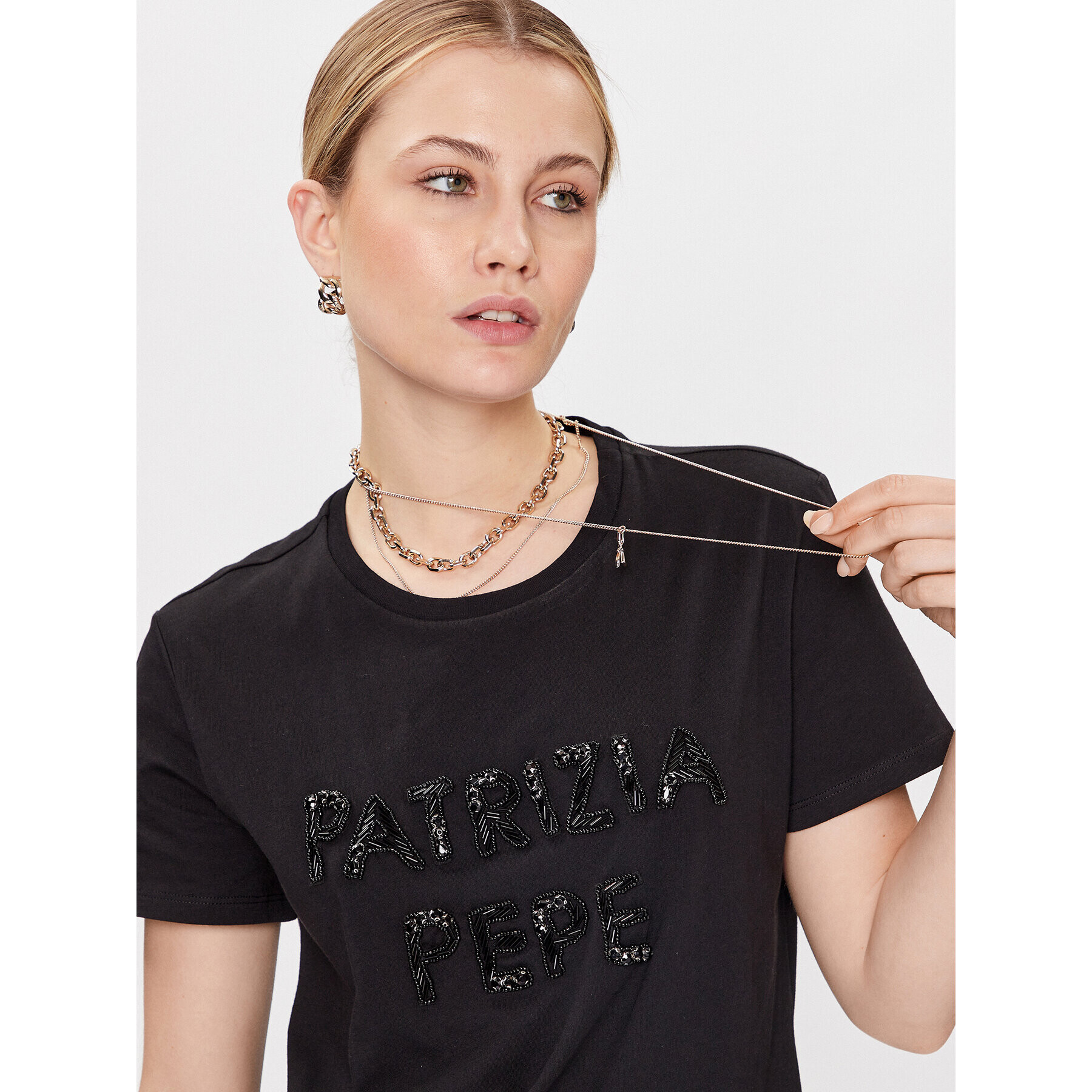 Patrizia Pepe Тишърт 2M4281/J043-K103 Черен Regular Fit - Pepit.bg