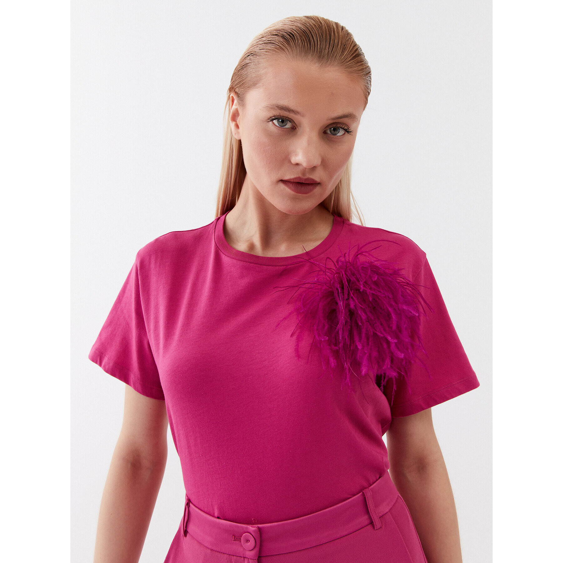 Patrizia Pepe Тишърт 2M4282/J035-M447 Розов Regular Fit - Pepit.bg