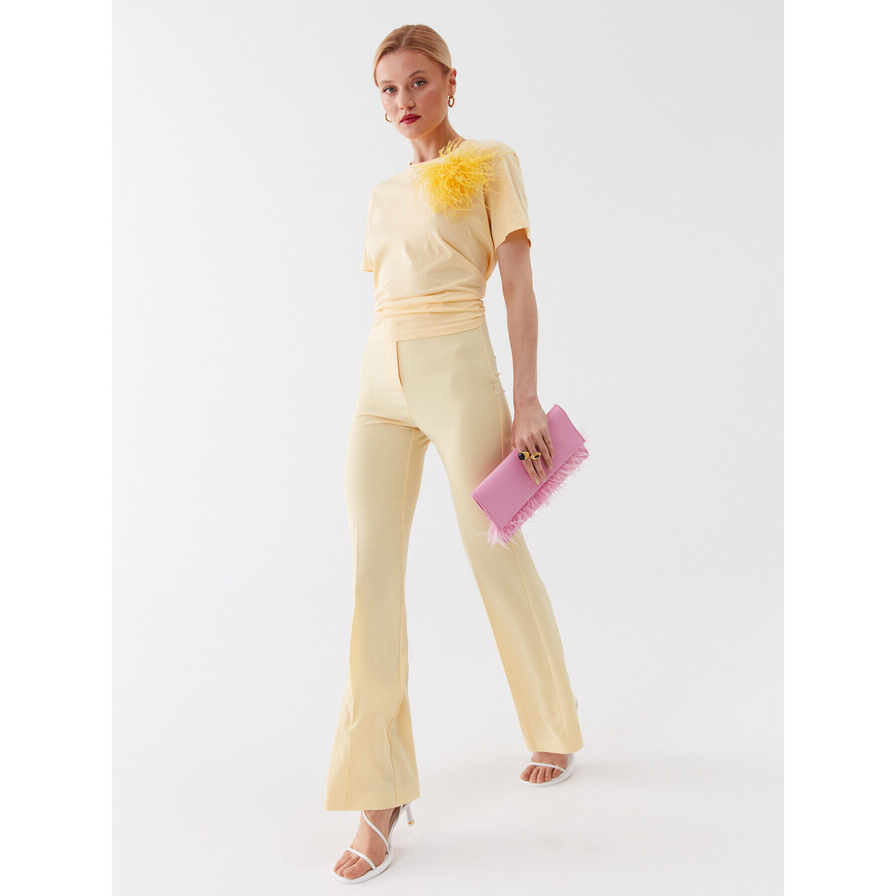 Patrizia Pepe Тишърт 2M4282/J035-Y433 Жълт Relaxed Fit - Pepit.bg