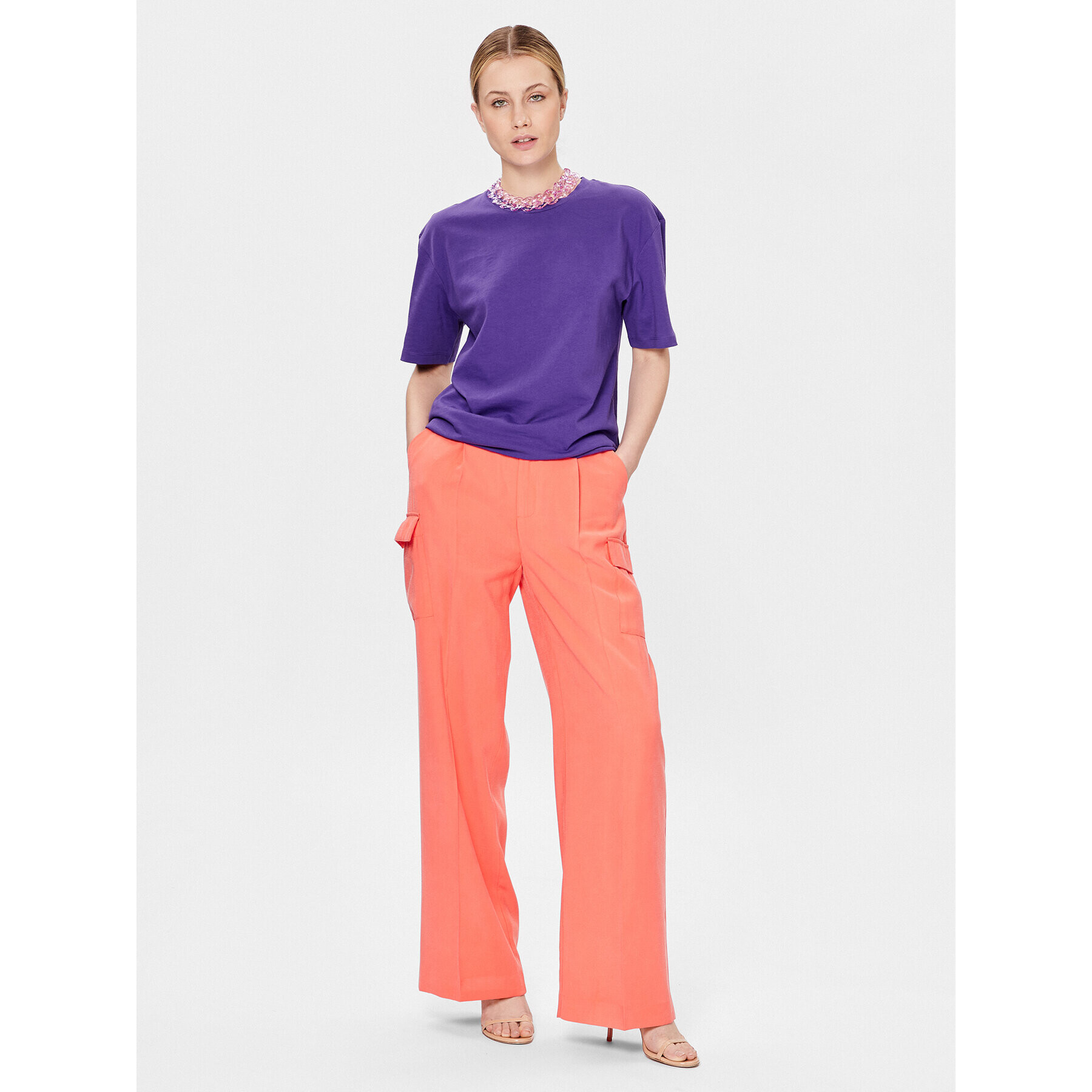 Patrizia Pepe Тишърт 2M4316/J128-M448 Виолетов Regular Fit - Pepit.bg