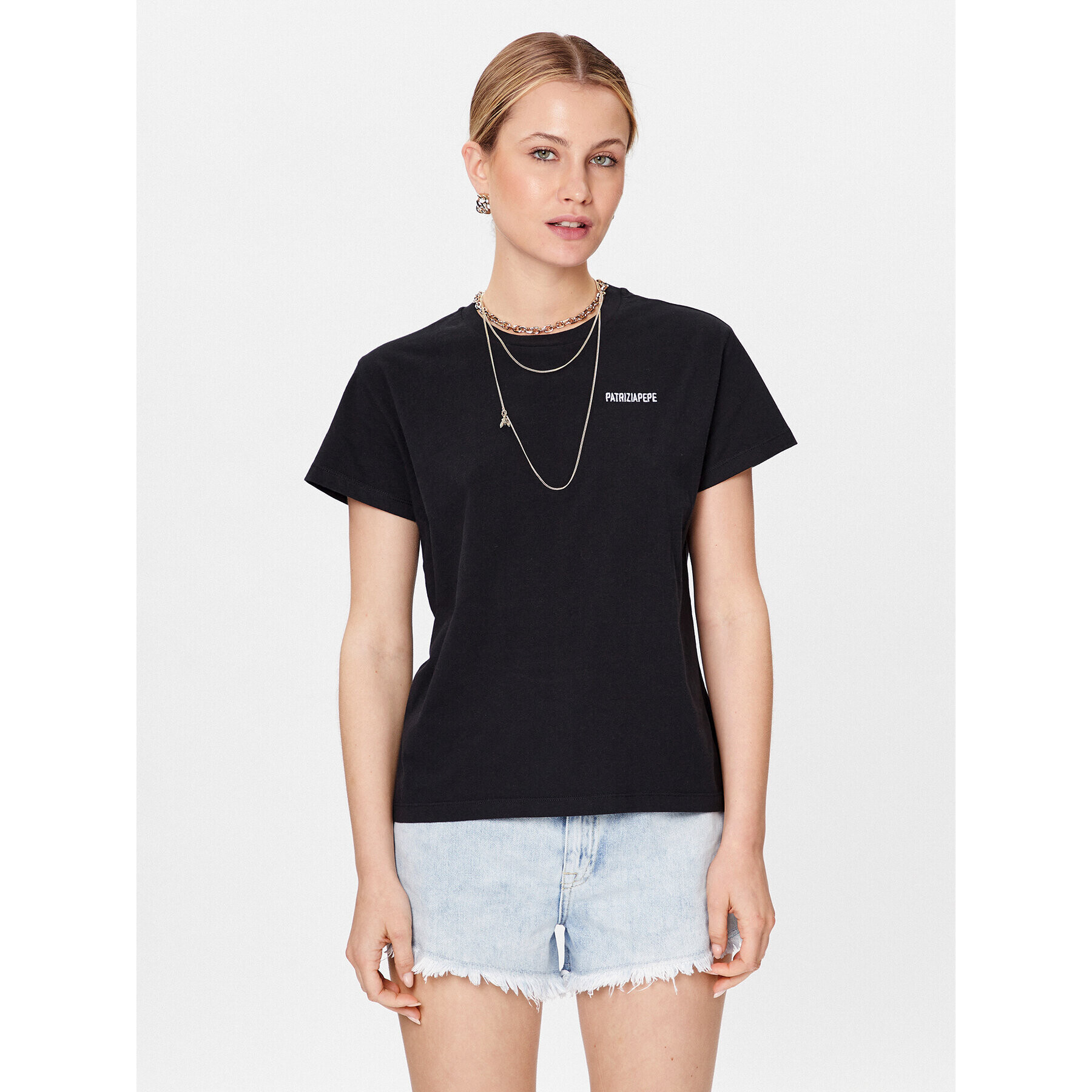 Patrizia Pepe Тишърт 2M4321/J111-K103 Черен Relaxed Fit - Pepit.bg