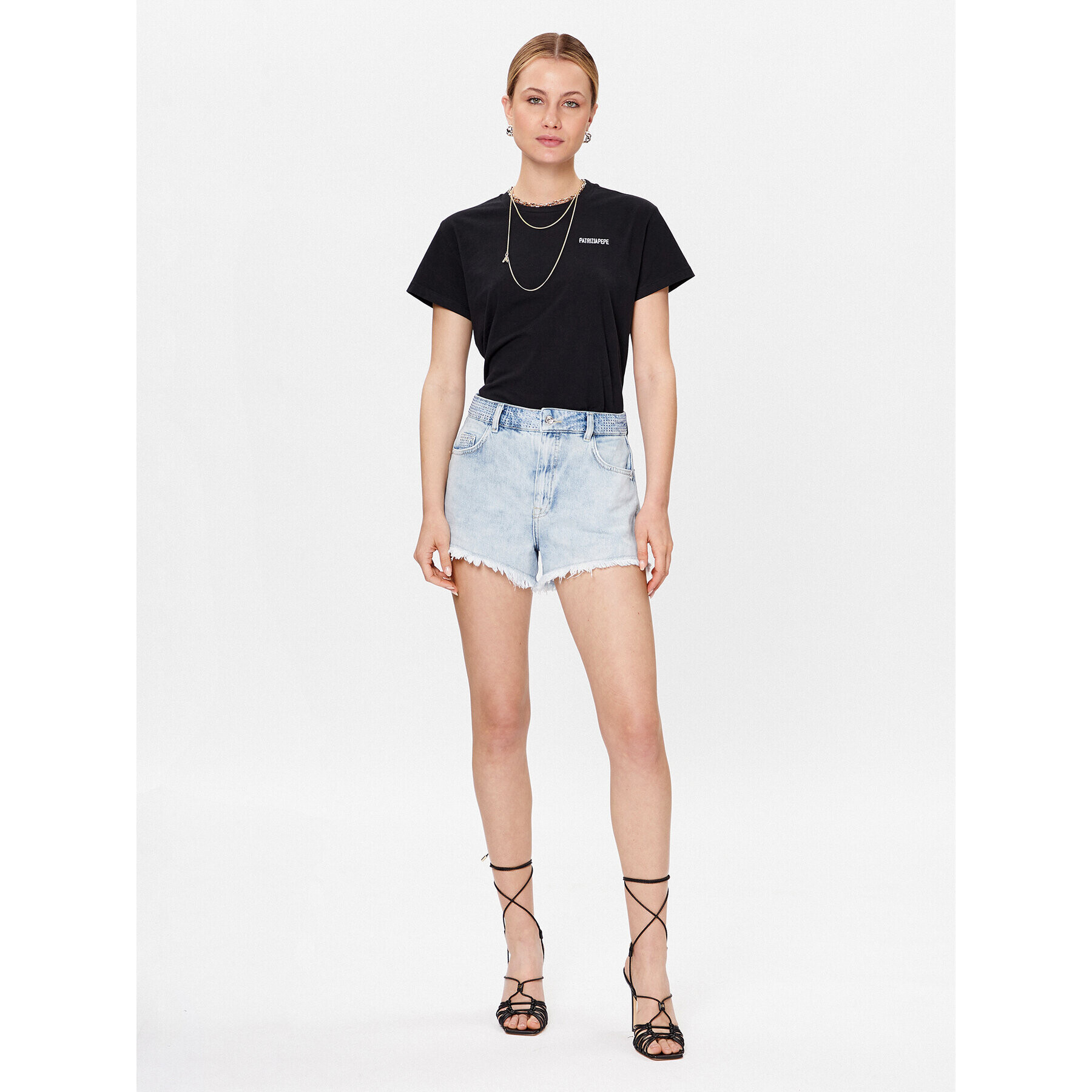 Patrizia Pepe Тишърт 2M4321/J111-K103 Черен Relaxed Fit - Pepit.bg