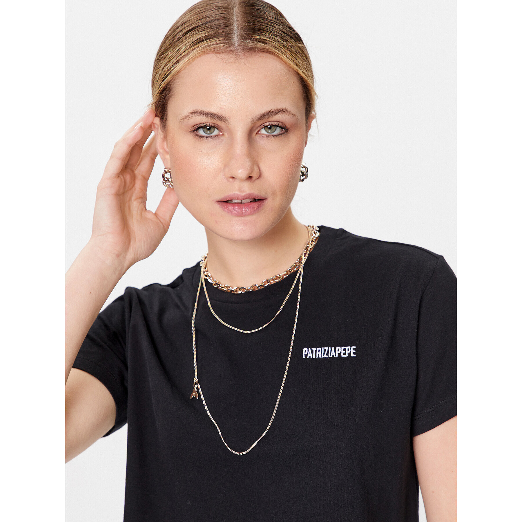 Patrizia Pepe Тишърт 2M4321/J111-K103 Черен Relaxed Fit - Pepit.bg