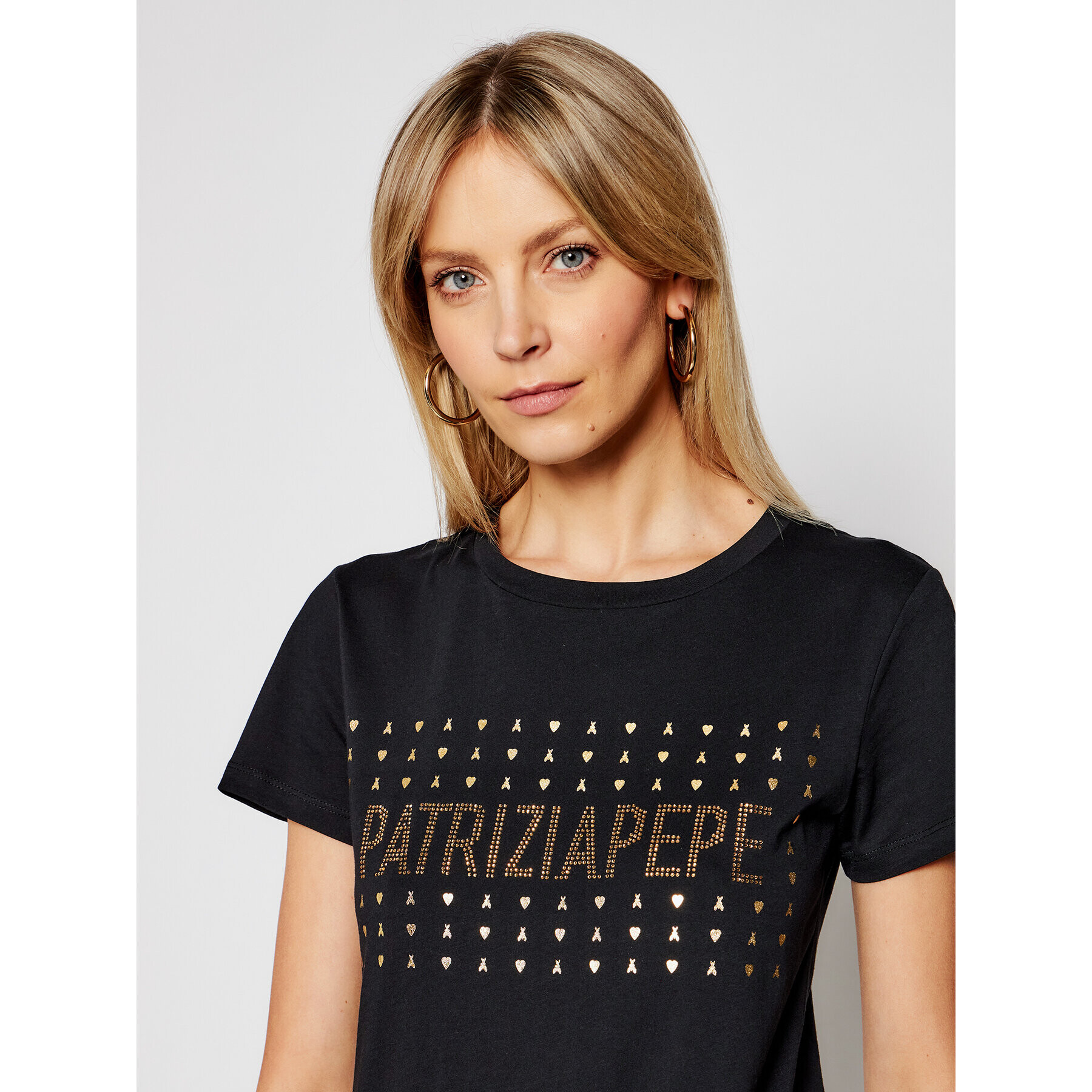 Patrizia Pepe Тишърт 8M1194/A4V5-K103 Черен Regular Fit - Pepit.bg