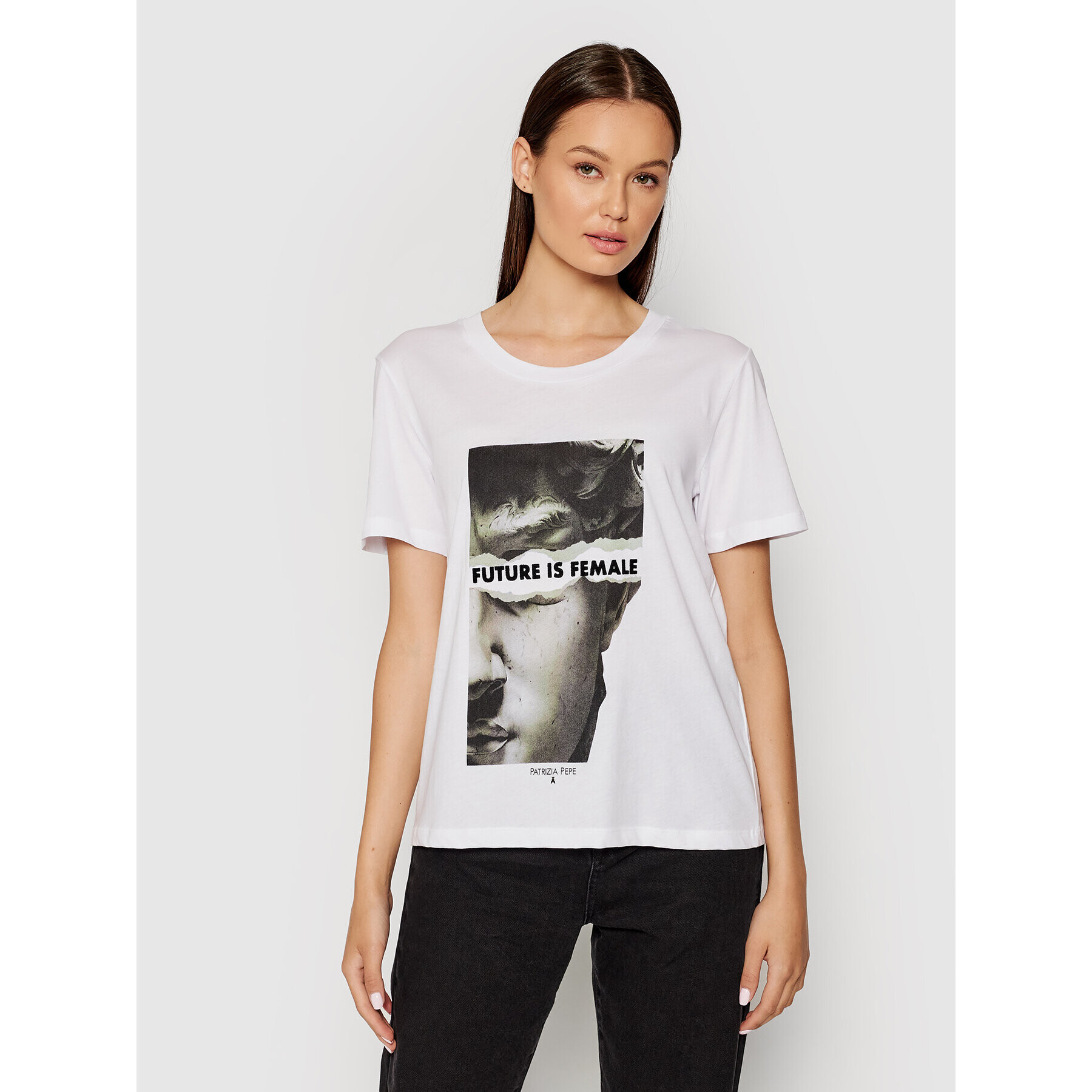 Patrizia Pepe Тишърт 8M1366/A9L3-XF88 Бял Regular Fit - Pepit.bg