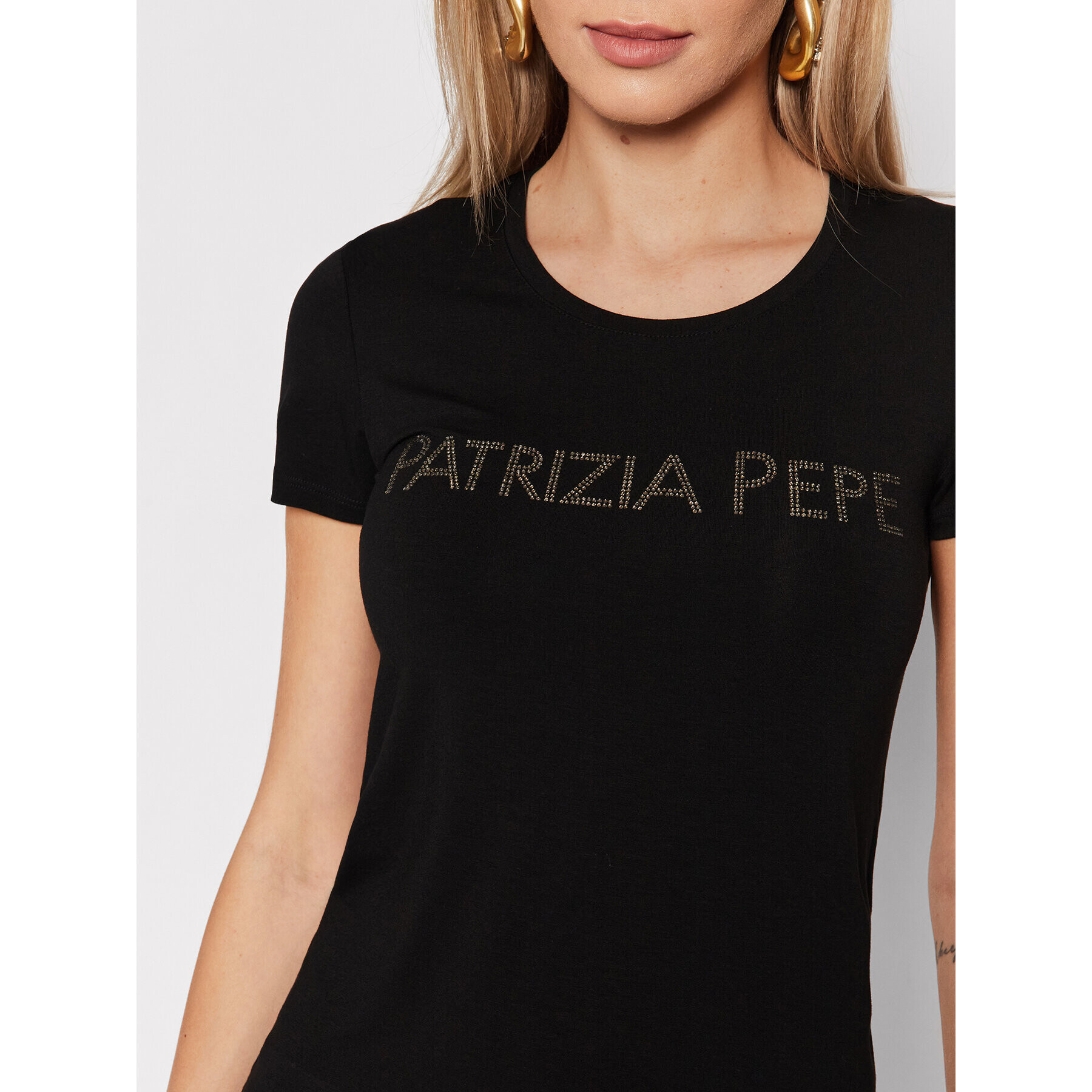 Patrizia Pepe Тишърт 8M1419/J013-K103 Черен Regular Fit - Pepit.bg
