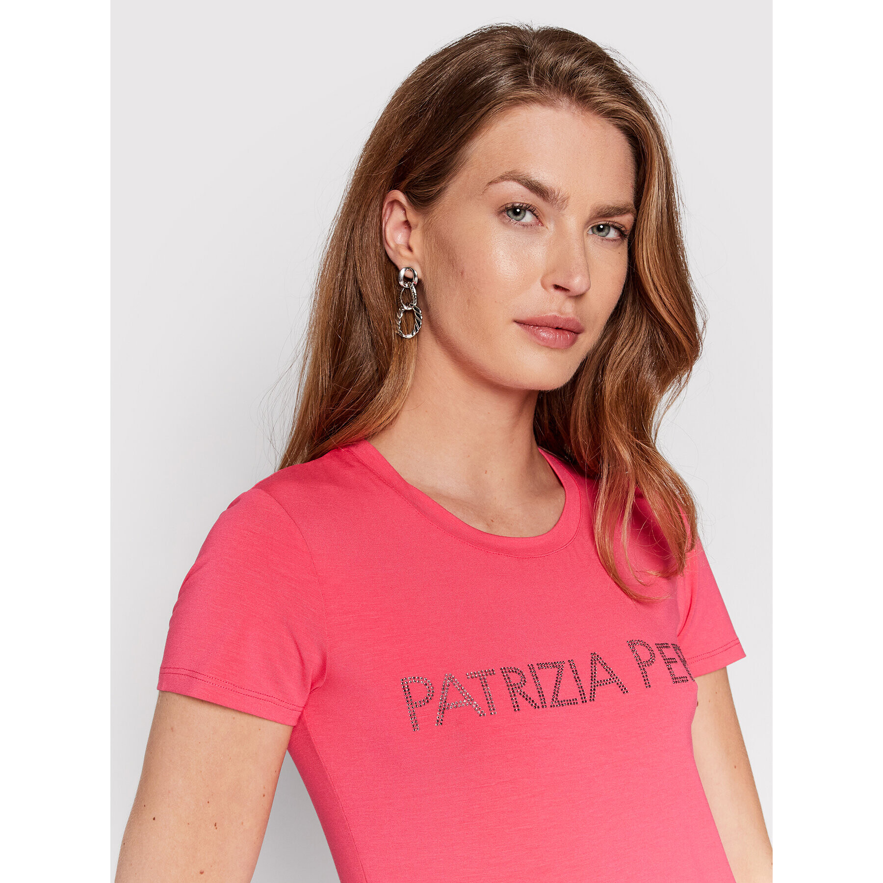 Patrizia Pepe Тишърт 8M1419/J013-R748 Розов Regular Fit - Pepit.bg