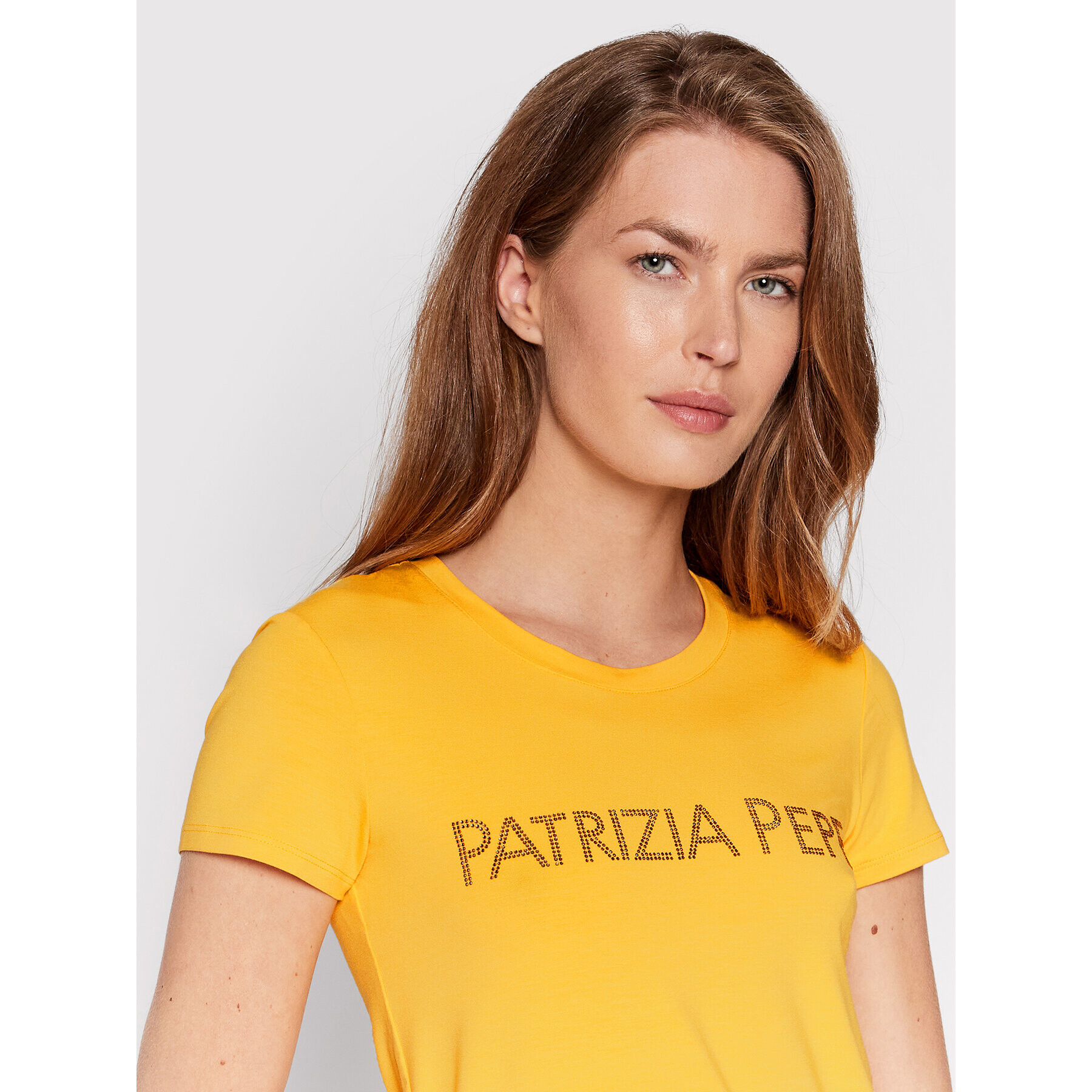 Patrizia Pepe Тишърт 8M1419/J013-Y412 Жълт Regular Fit - Pepit.bg