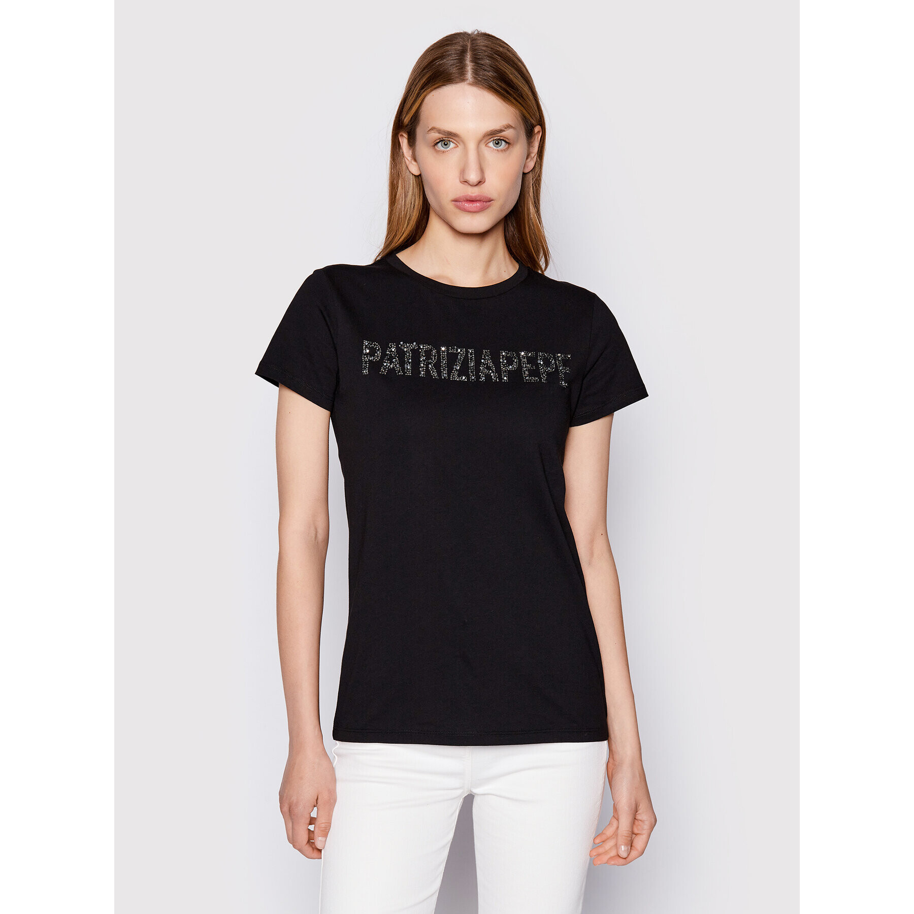 Patrizia Pepe Тишърт 8M1432/J4V5-K103 Черен Regular Fit - Pepit.bg