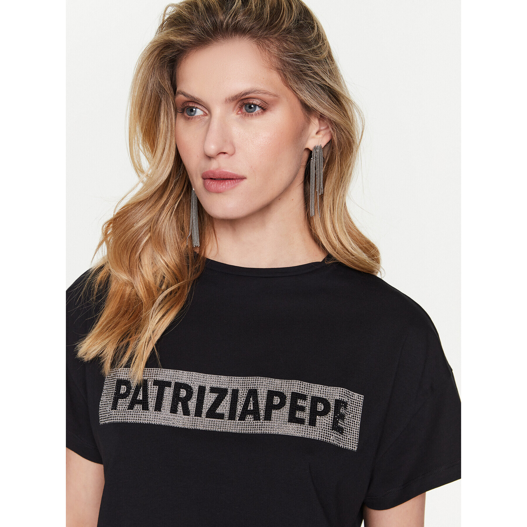 Patrizia Pepe Тишърт 8M1460/J074-K103 Черен Regular Fit - Pepit.bg