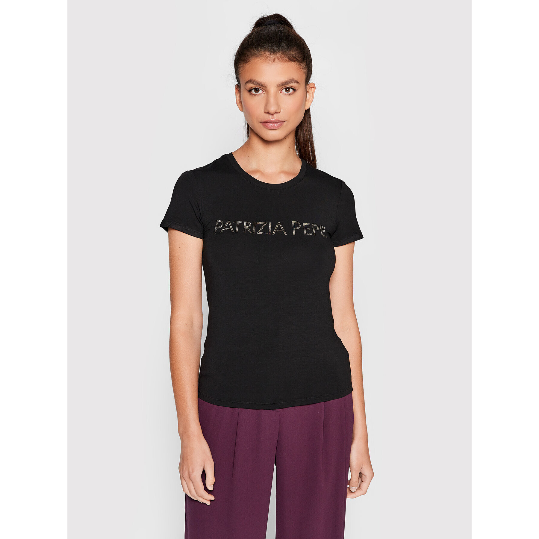 Patrizia Pepe Тишърт CM1419/J013-K103 Черен Regular Fit - Pepit.bg