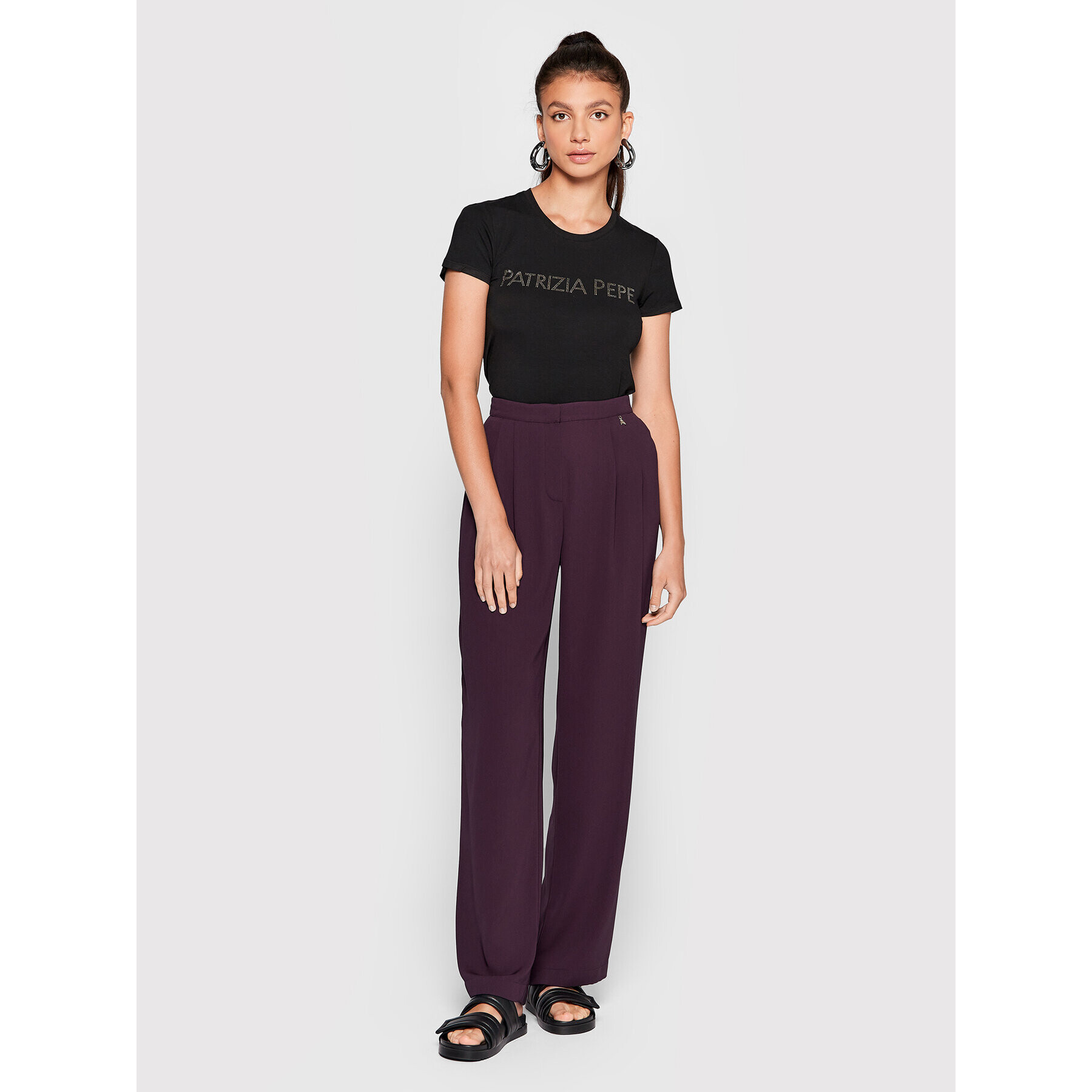 Patrizia Pepe Тишърт CM1419/J013-K103 Черен Regular Fit - Pepit.bg