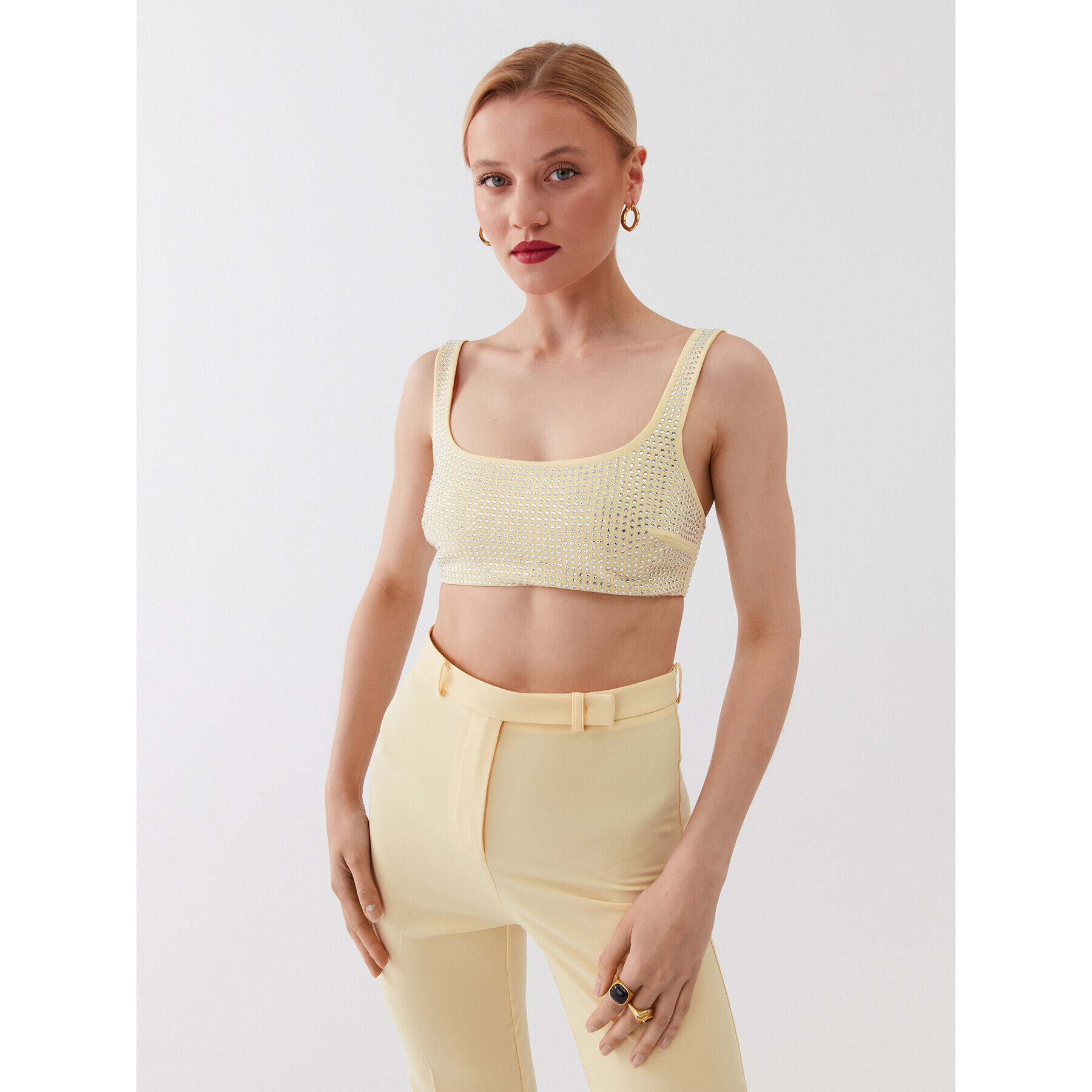 Patrizia Pepe топ 2C1488/A049-Y433 Жълт Slim Fit - Pepit.bg