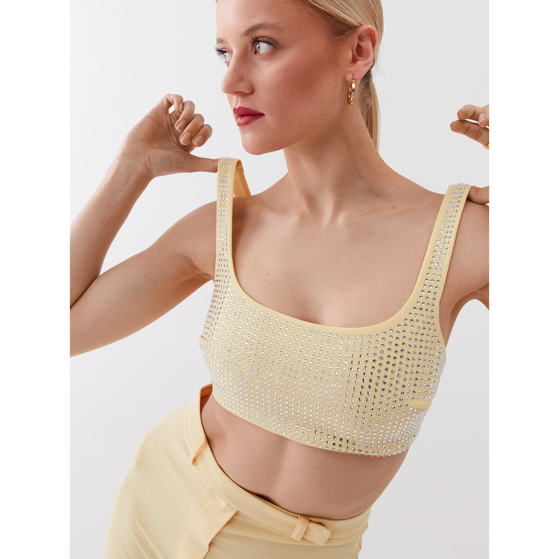 Patrizia Pepe топ 2C1488/A049-Y433 Жълт Slim Fit - Pepit.bg