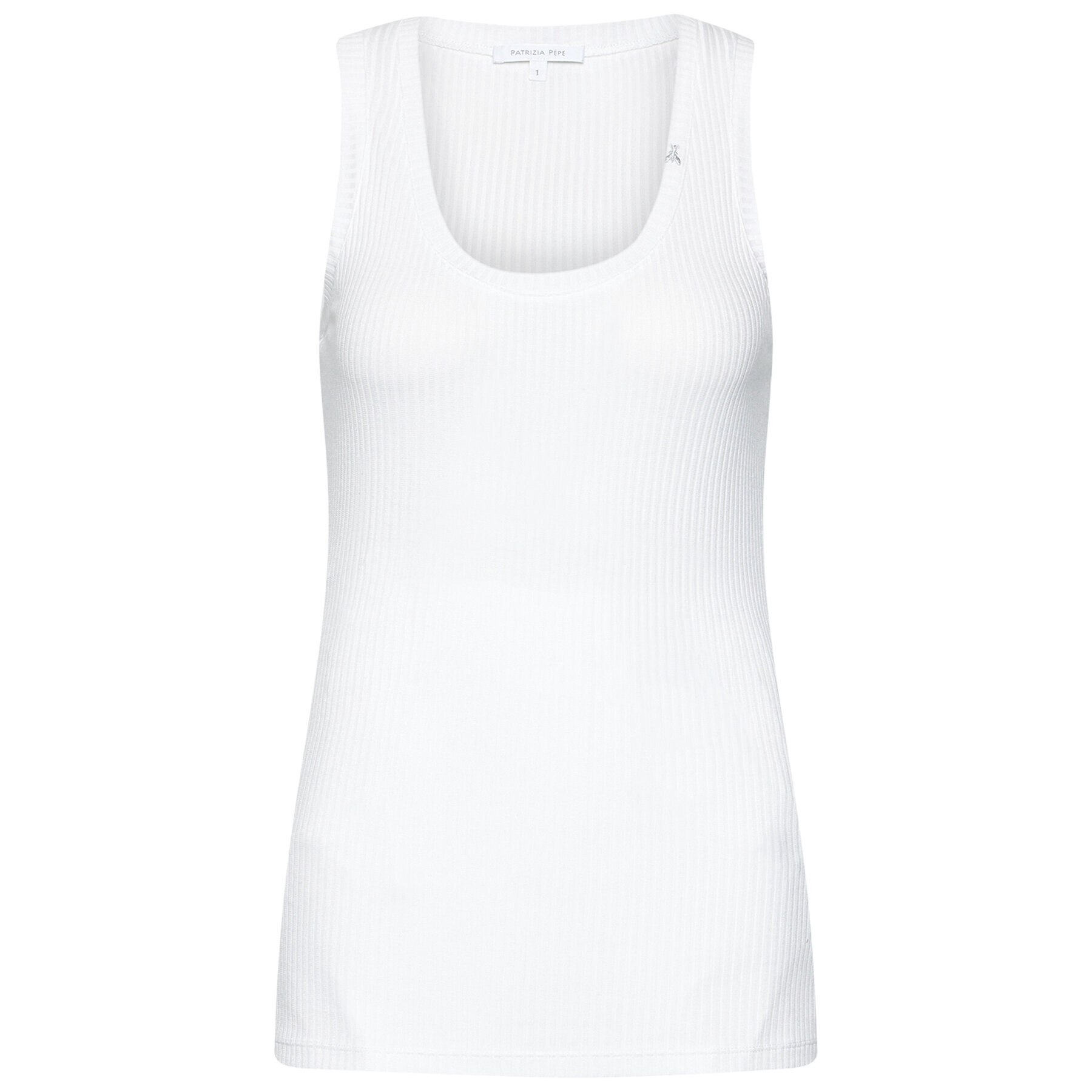 Patrizia Pepe топ 8M1221/A2HR-W103 Бял Slim Fit - Pepit.bg