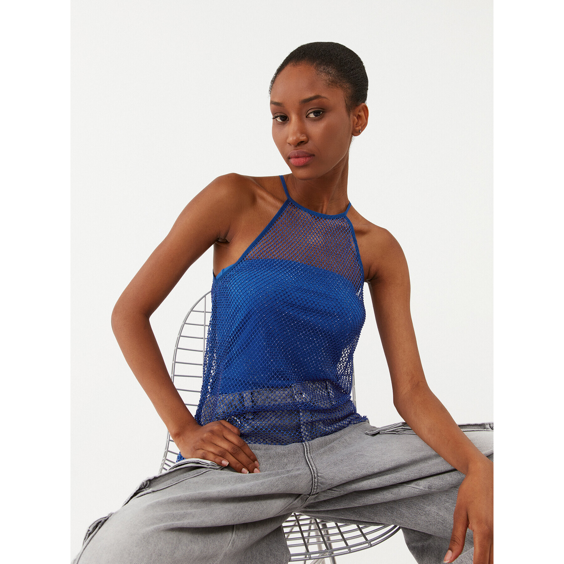 Patrizia Pepe топ 8M1547/A9U8-C966 Син Regular Fit - Pepit.bg