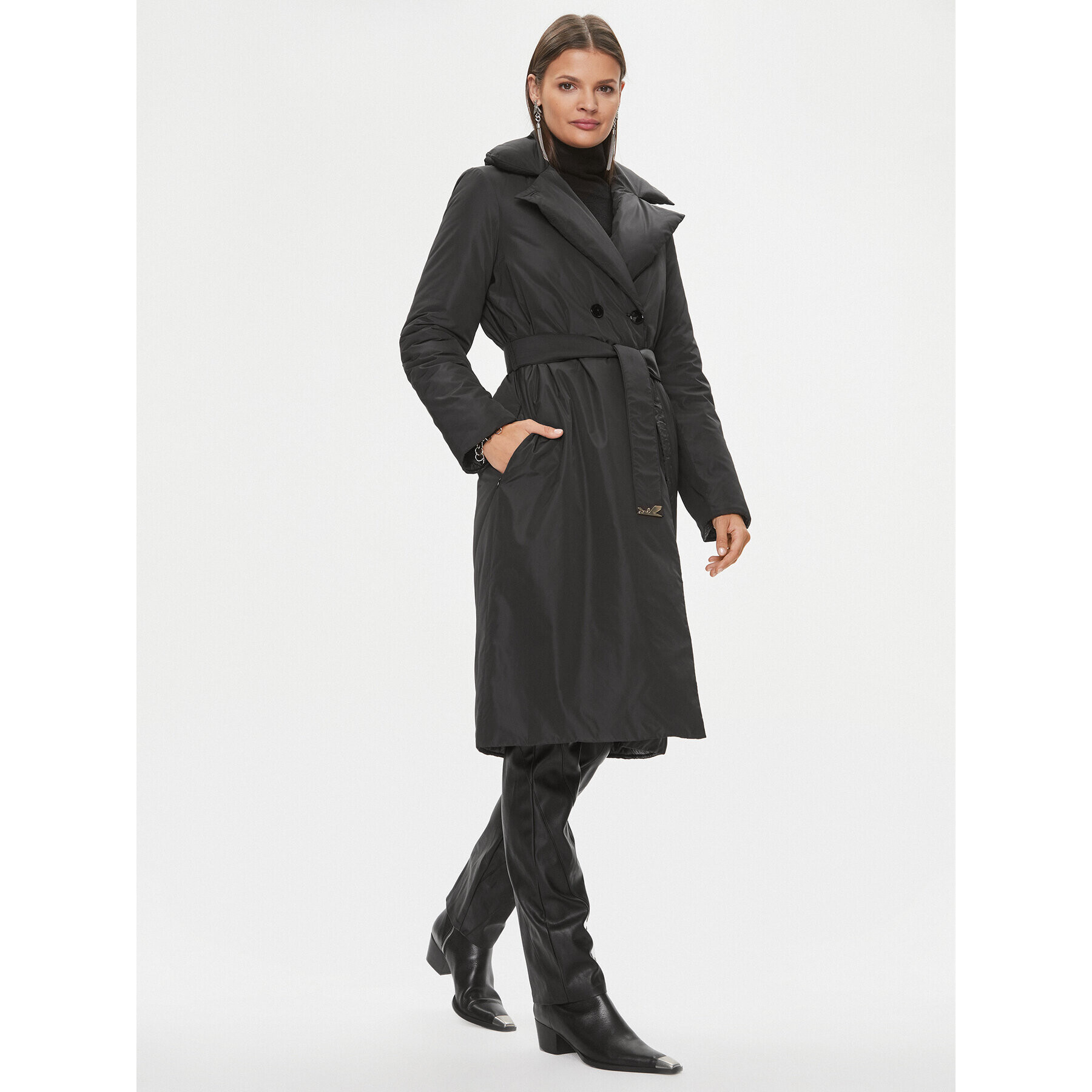 Patrizia Pepe Зимно яке 2O0124/A358-K103 Черен Regular Fit - Pepit.bg