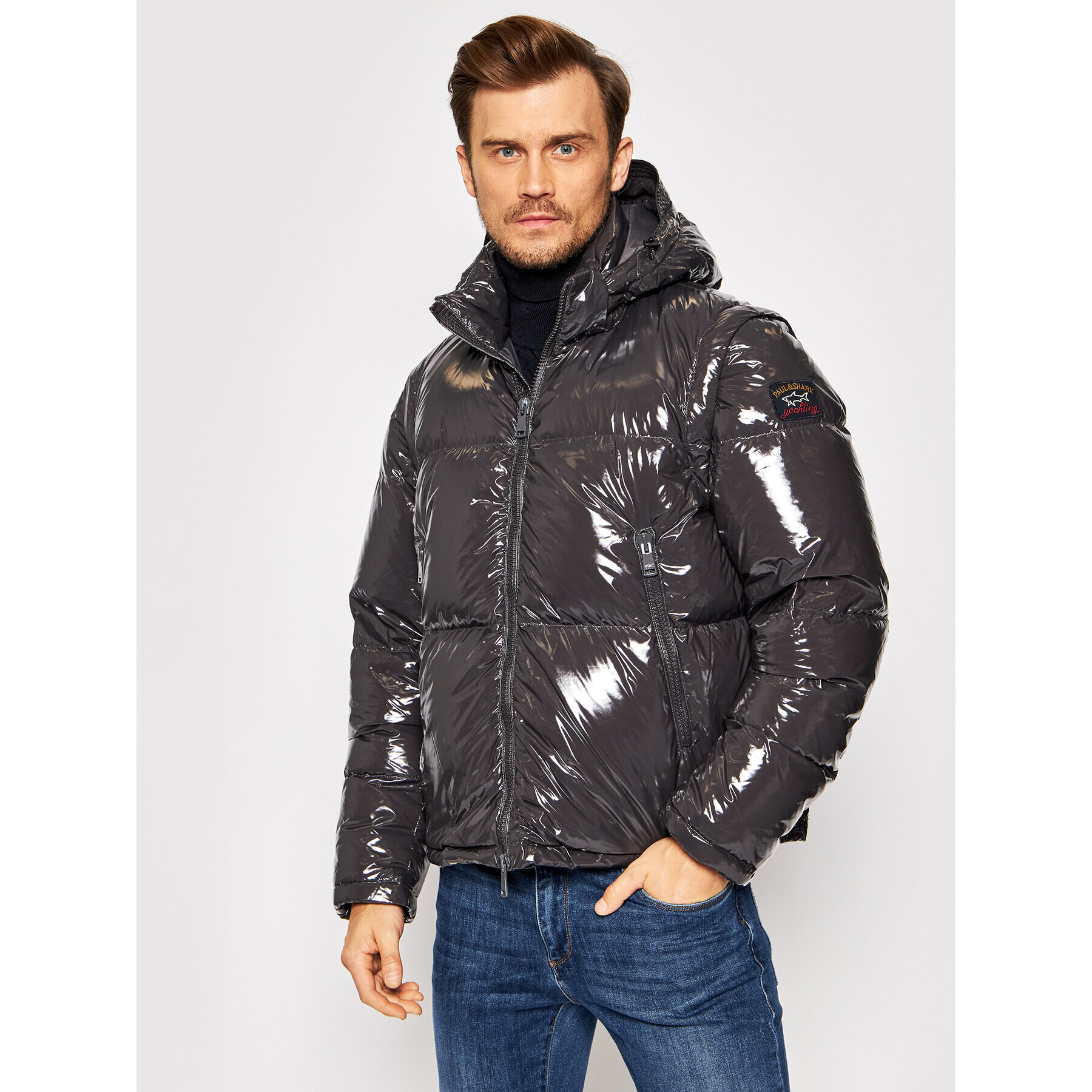 Paul&Shark Пухено яке 11312306 Сив Regular Fit - Pepit.bg