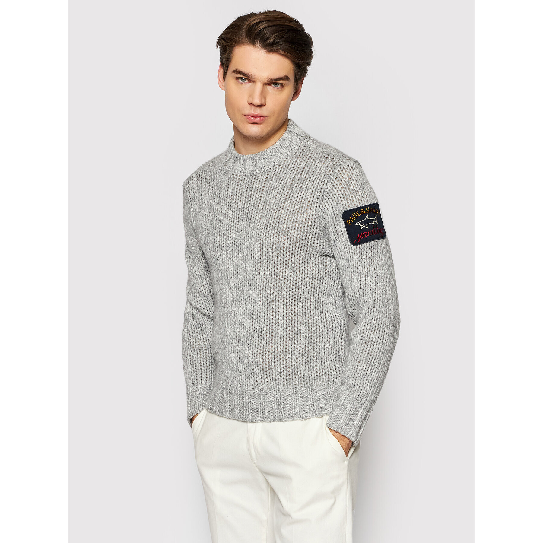 Paul&Shark Пуловер 11311027 Сив Regular Fit - Pepit.bg