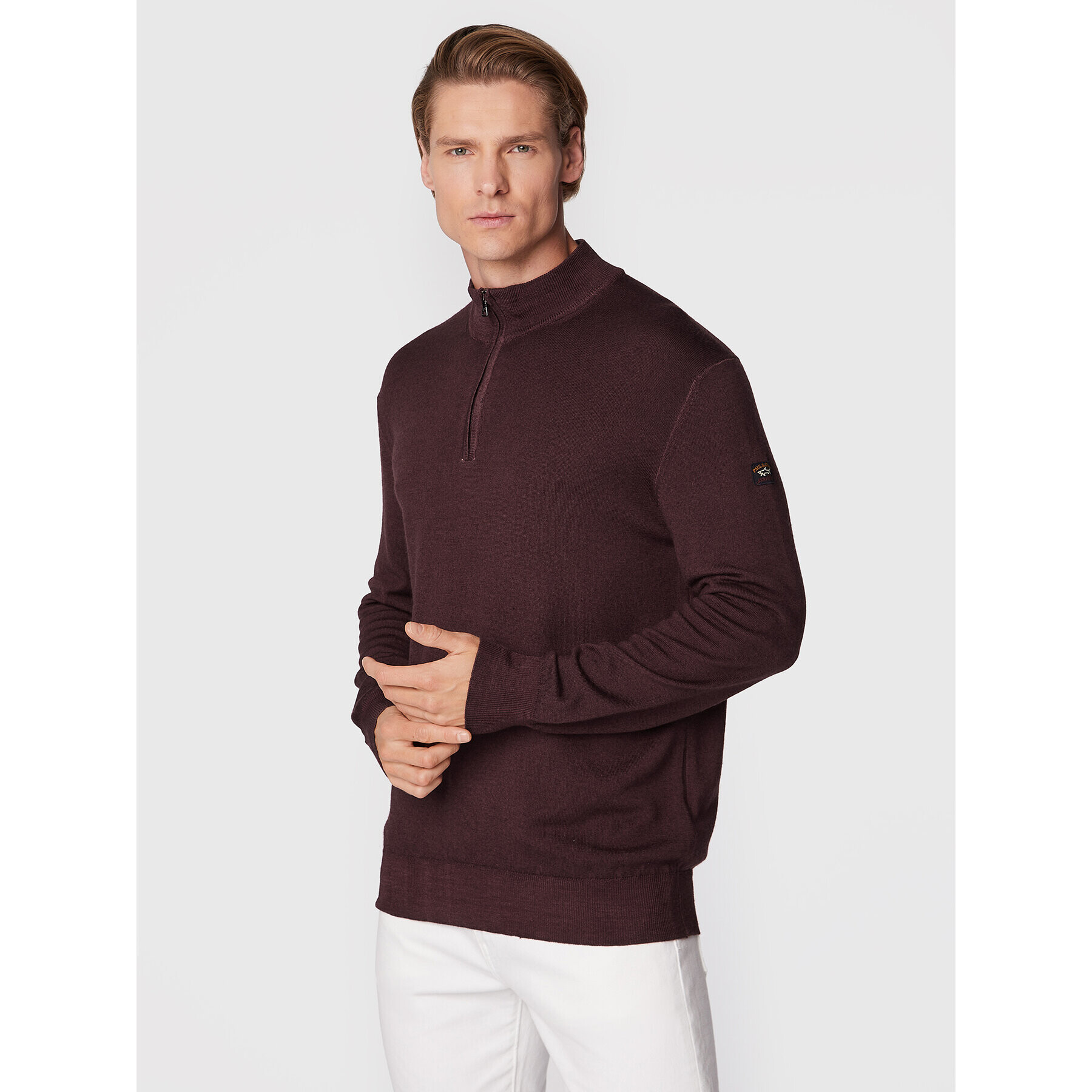 Paul&Shark Пуловер 11311100 Бордо Regular Fit - Pepit.bg