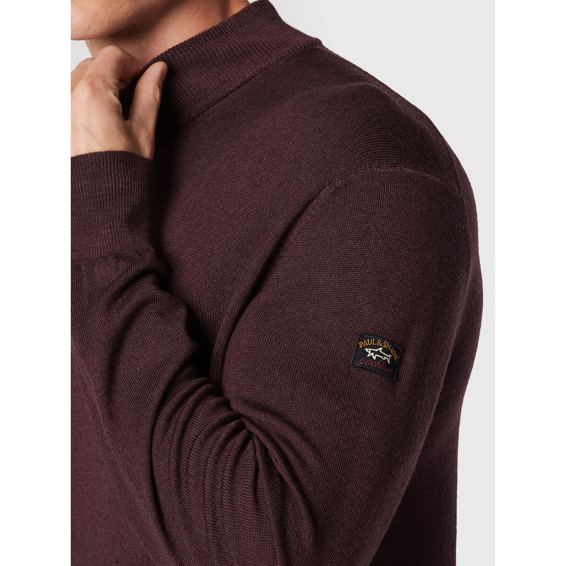 Paul&Shark Пуловер 11311100 Бордо Regular Fit - Pepit.bg