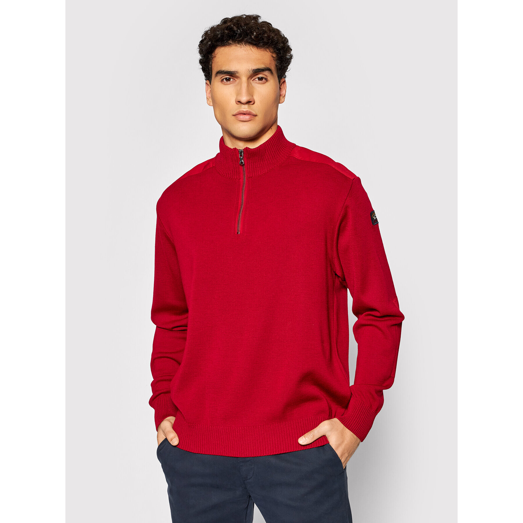 Paul&Shark Пуловер C0P1028 Бордо Regular Fit - Pepit.bg