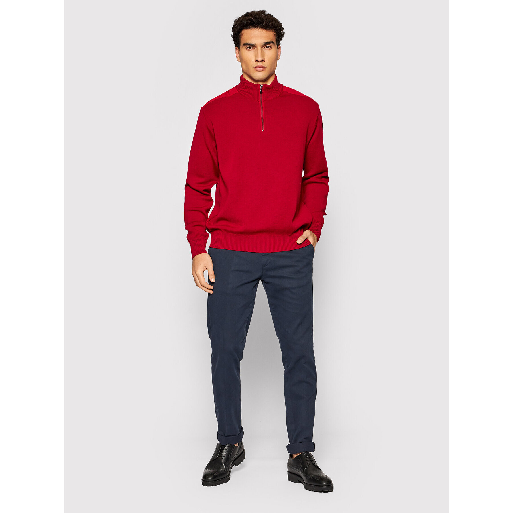 Paul&Shark Пуловер C0P1028 Бордо Regular Fit - Pepit.bg