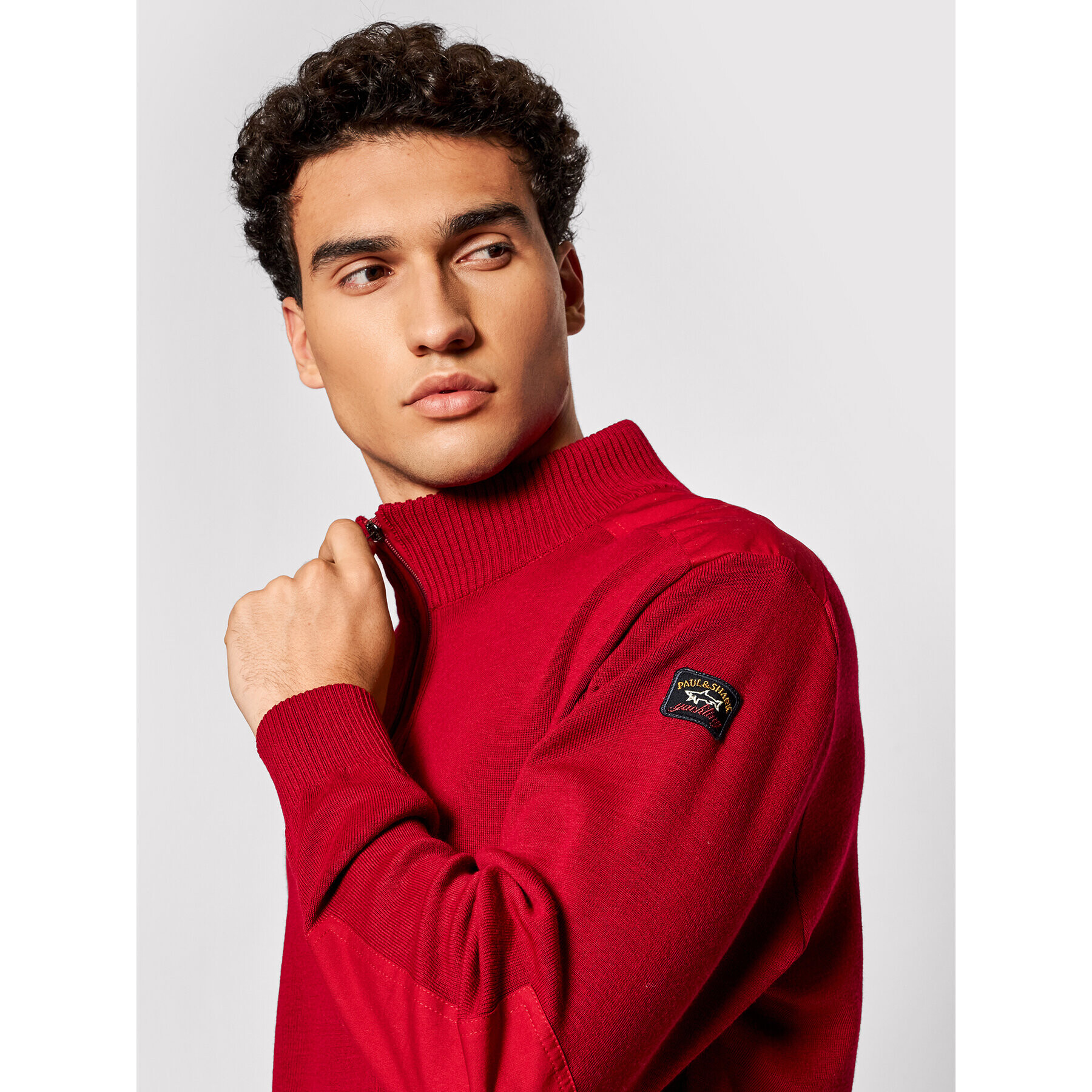 Paul&Shark Пуловер C0P1028 Бордо Regular Fit - Pepit.bg