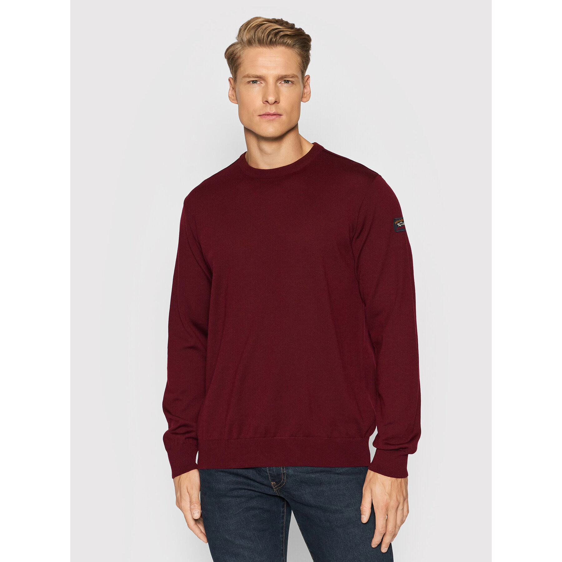 Paul&Shark Пуловер C0P1040 Бордо Regular Fit - Pepit.bg