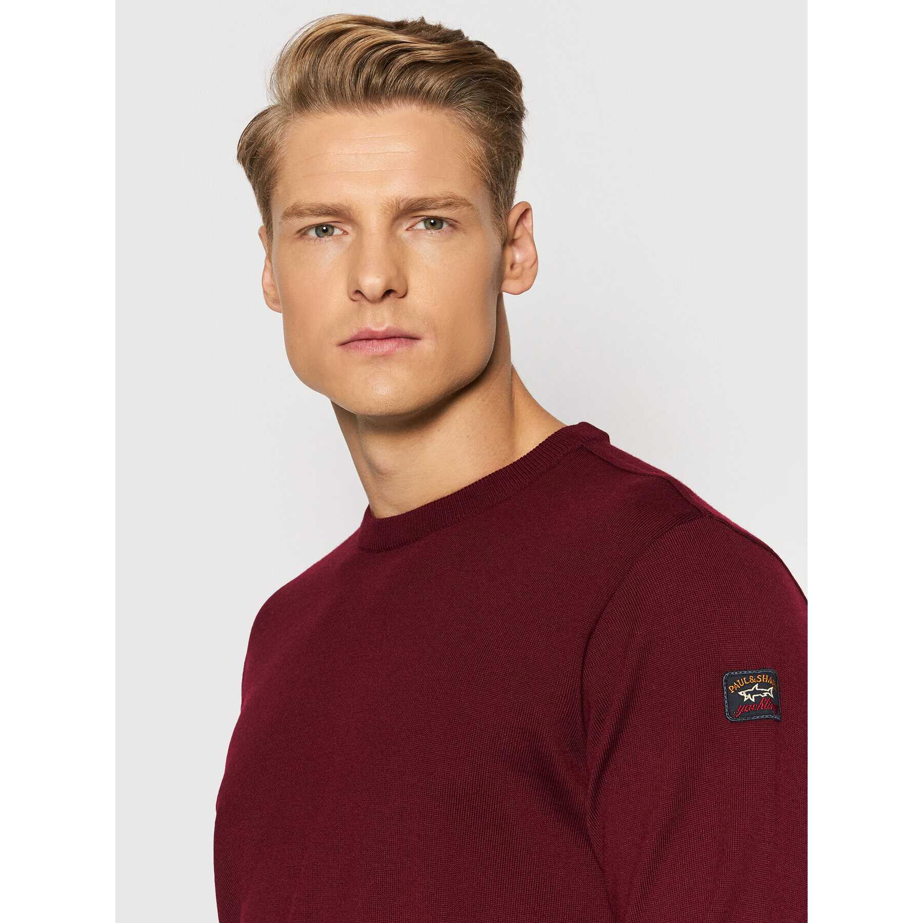 Paul&Shark Пуловер C0P1040 Бордо Regular Fit - Pepit.bg