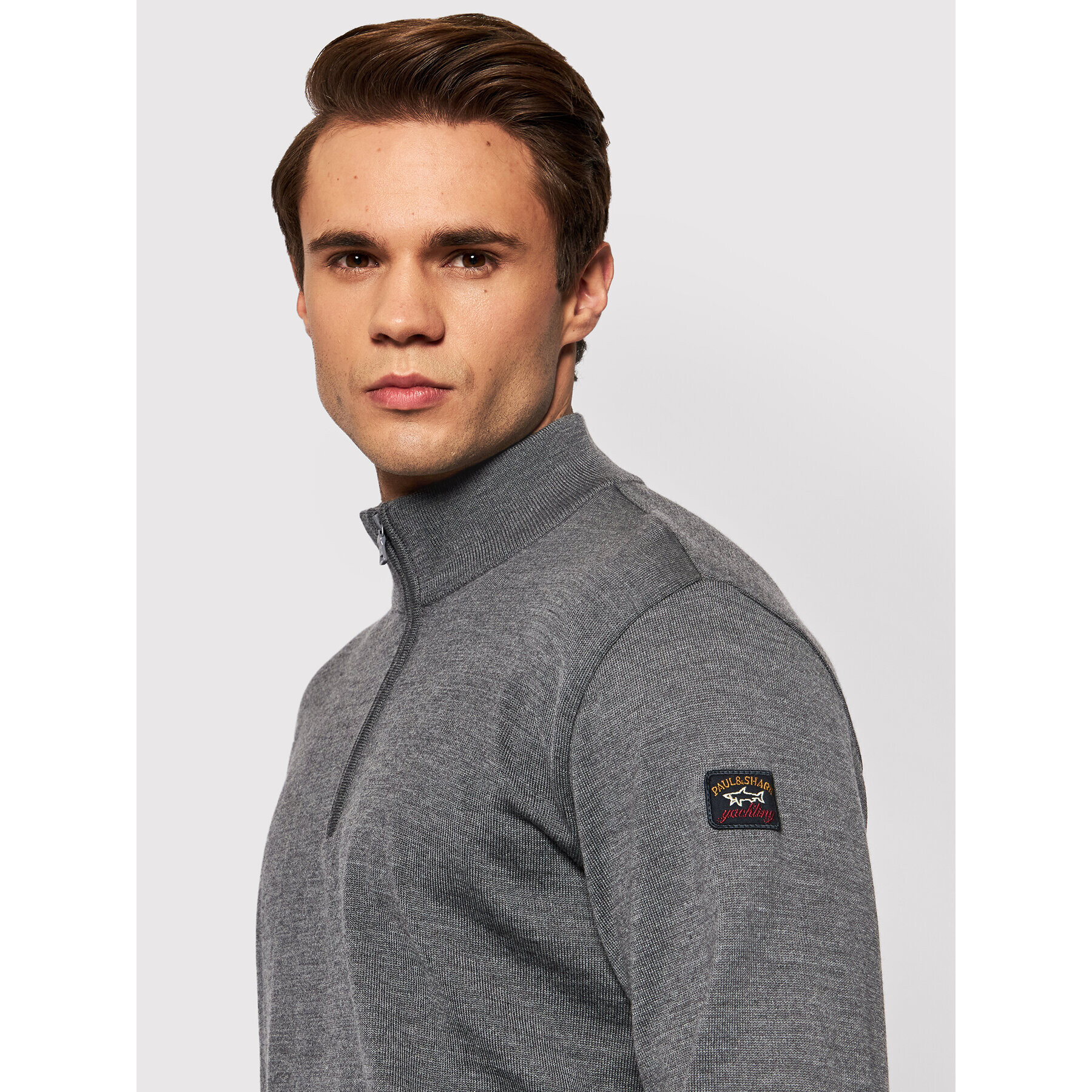 Paul&Shark Пуловер C0P1043 Сив Regular Fit - Pepit.bg