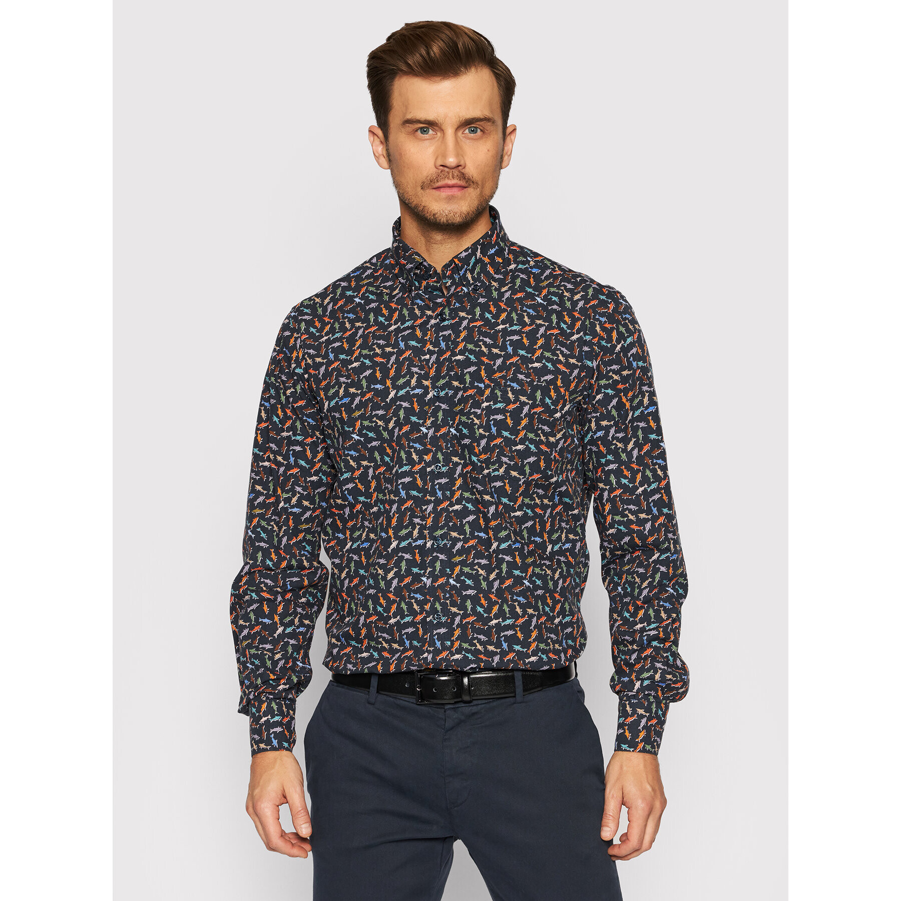 Paul&Shark Риза 11313123 Тъмносин Regular Fit - Pepit.bg