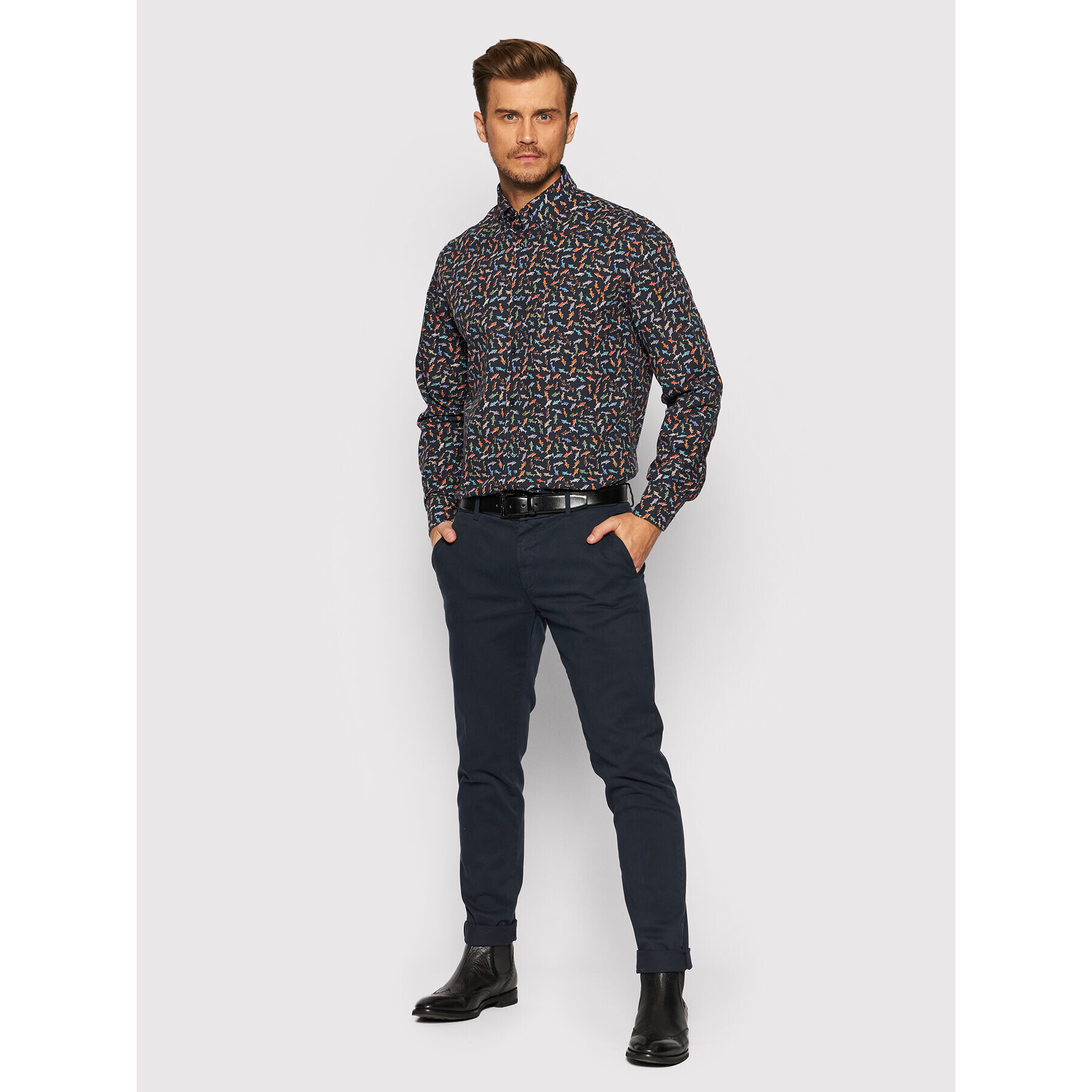 Paul&Shark Риза 11313123 Тъмносин Regular Fit - Pepit.bg